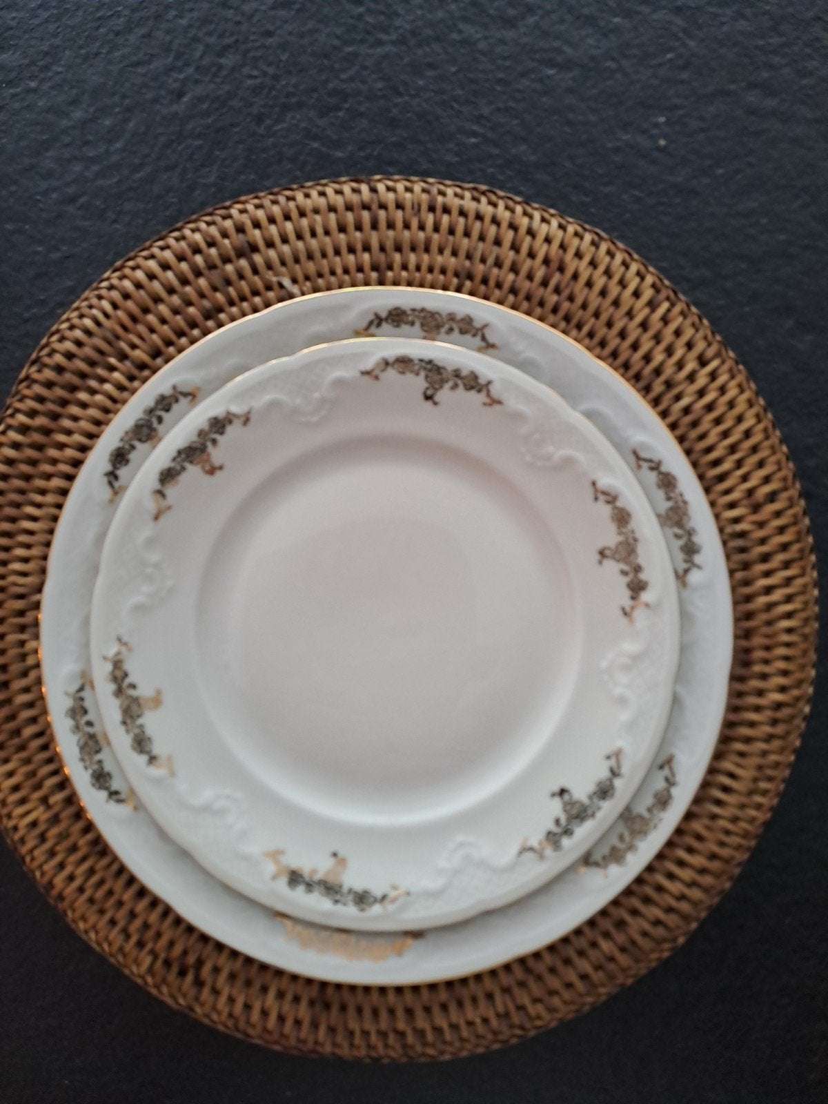 vintage servies Georgette goud/wit, Antiek en Kunst, Ophalen