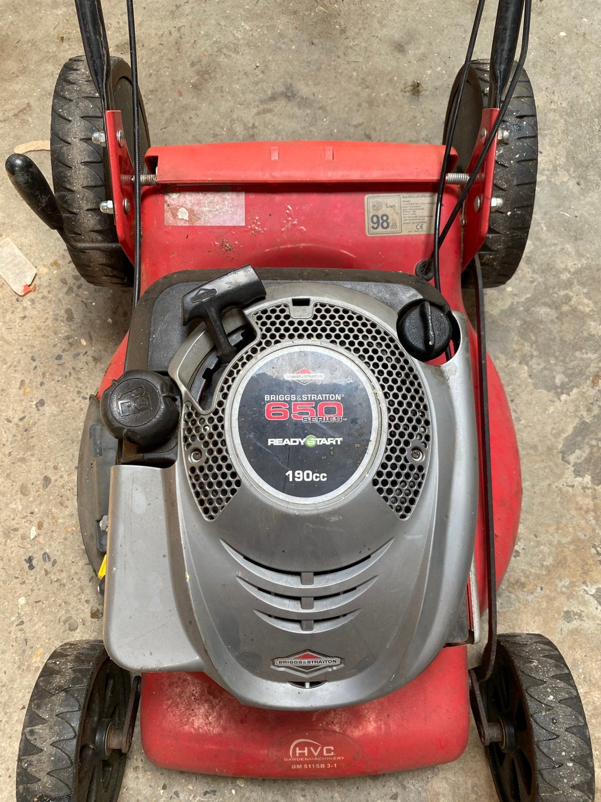 Briggs & Stratton 650 Series 190cc grasmaaier, Ophalen, Gebruikt