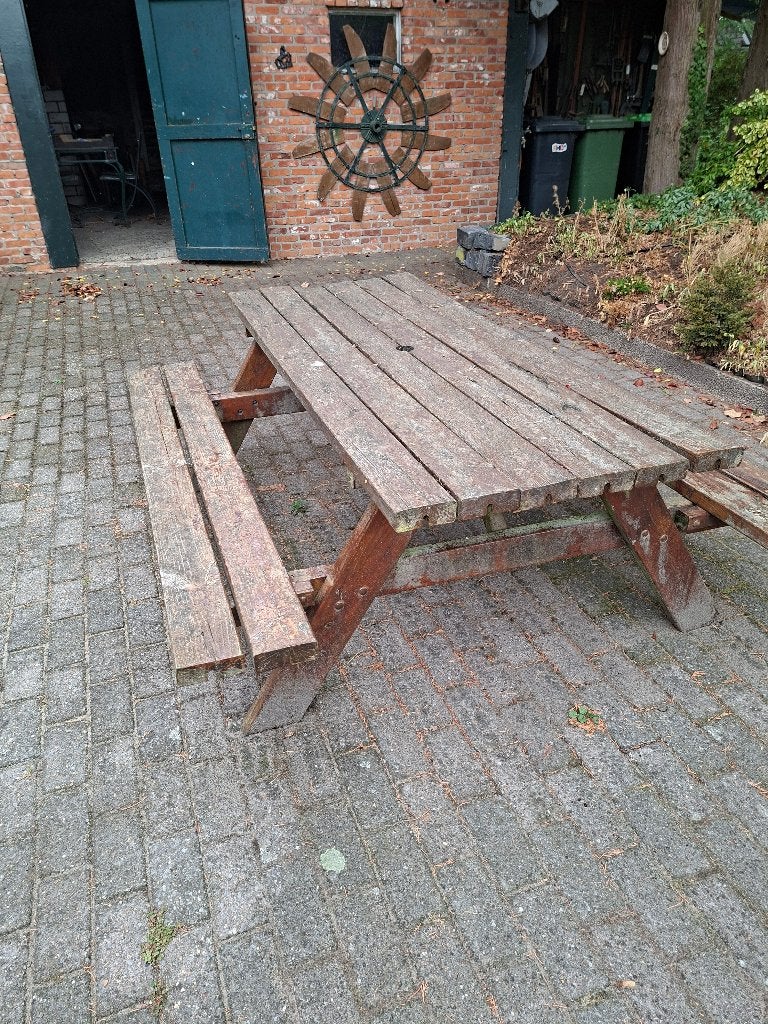 Picknicktafel, Tuin en Terras, Picknicktafels, Ophalen, Gebruikt, Inklapbaar, Rechthoekig
