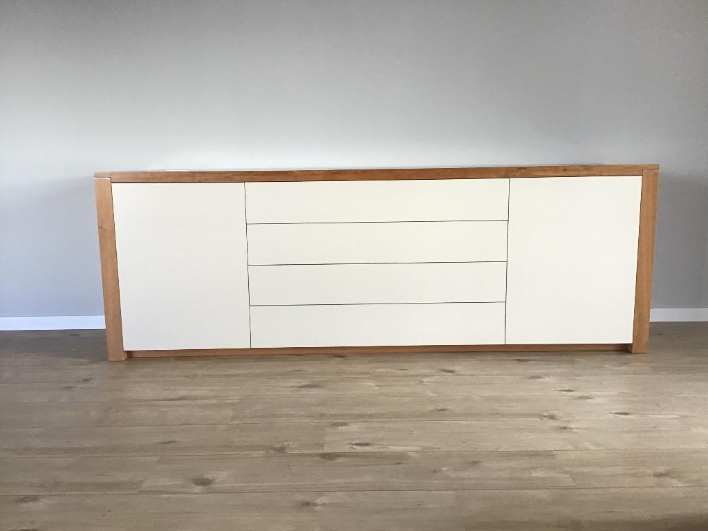 Strak degelijk dressoir / ladekast te koop, Ophalen, Gebruikt, 200 cm of meer, 25 tot 50 cm
