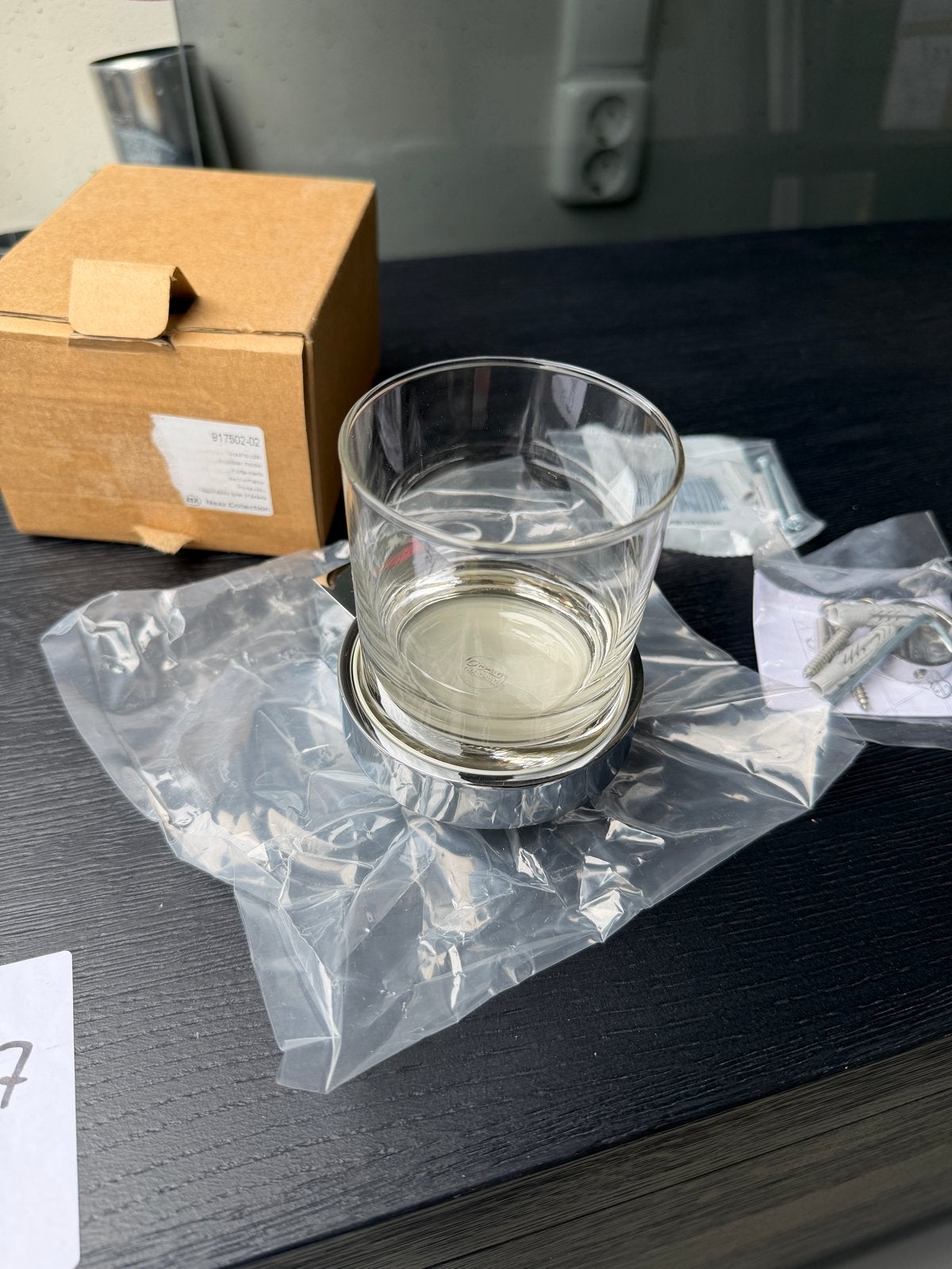 Geesa nexx collection glashouder 917502-02 inclusief glas, Toilet-accessoire, Overige merken, Nieuw, Ophalen of Verzenden