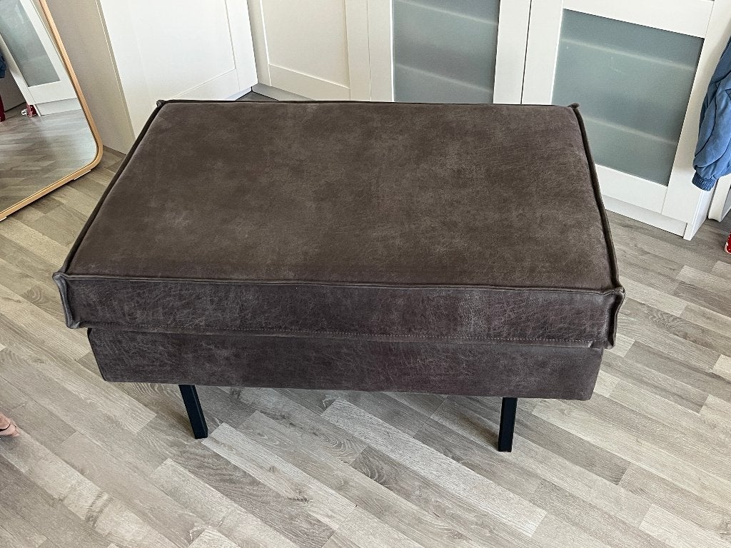 Pouffe Bruin, Ophalen, 75 tot 100 cm, Zo goed als nieuw, Stof