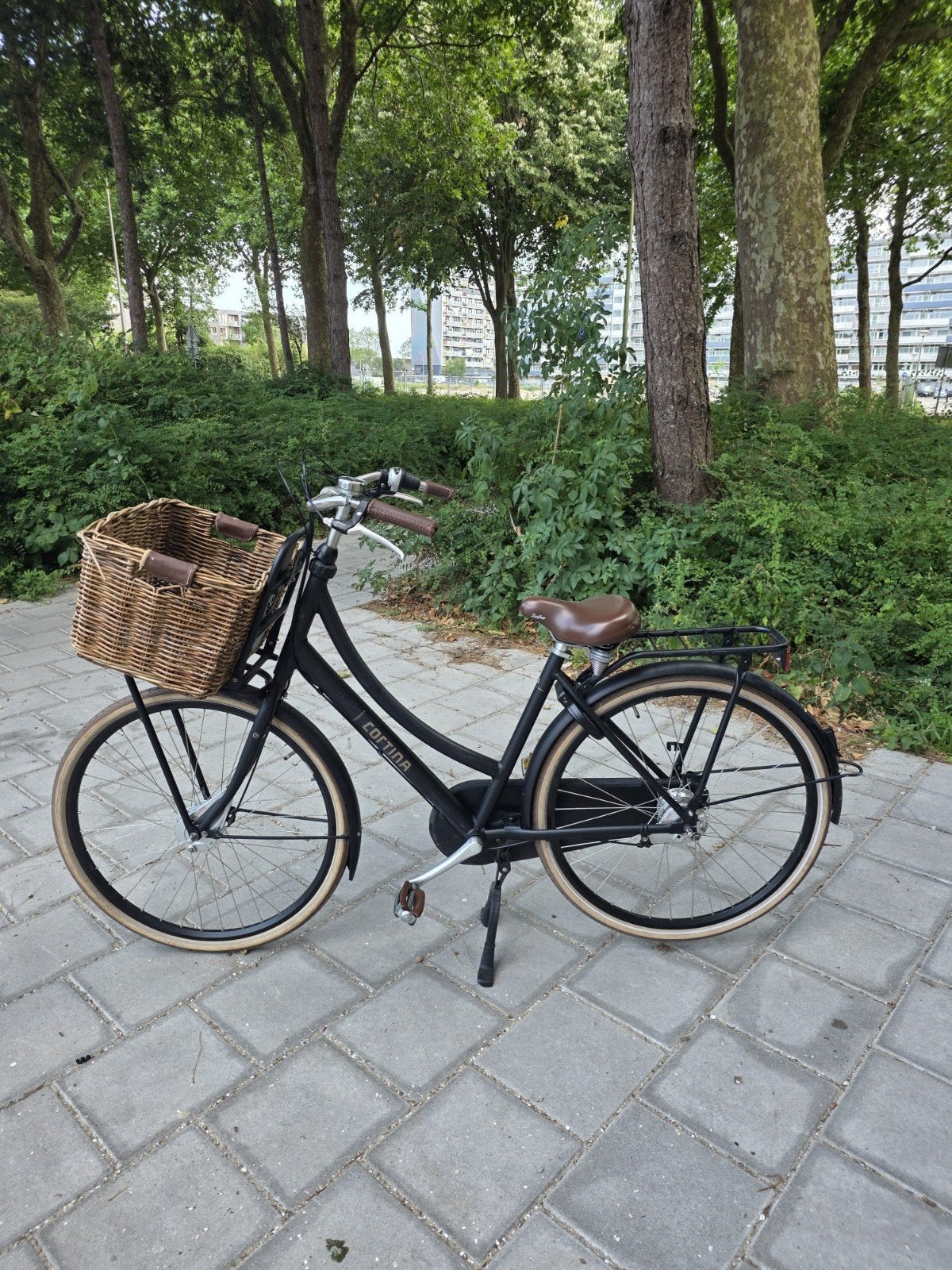 Cortina Transportfiets Dames - Zwart met Mand, Versnellingen, Trommelrem, Ophalen, Overige merken