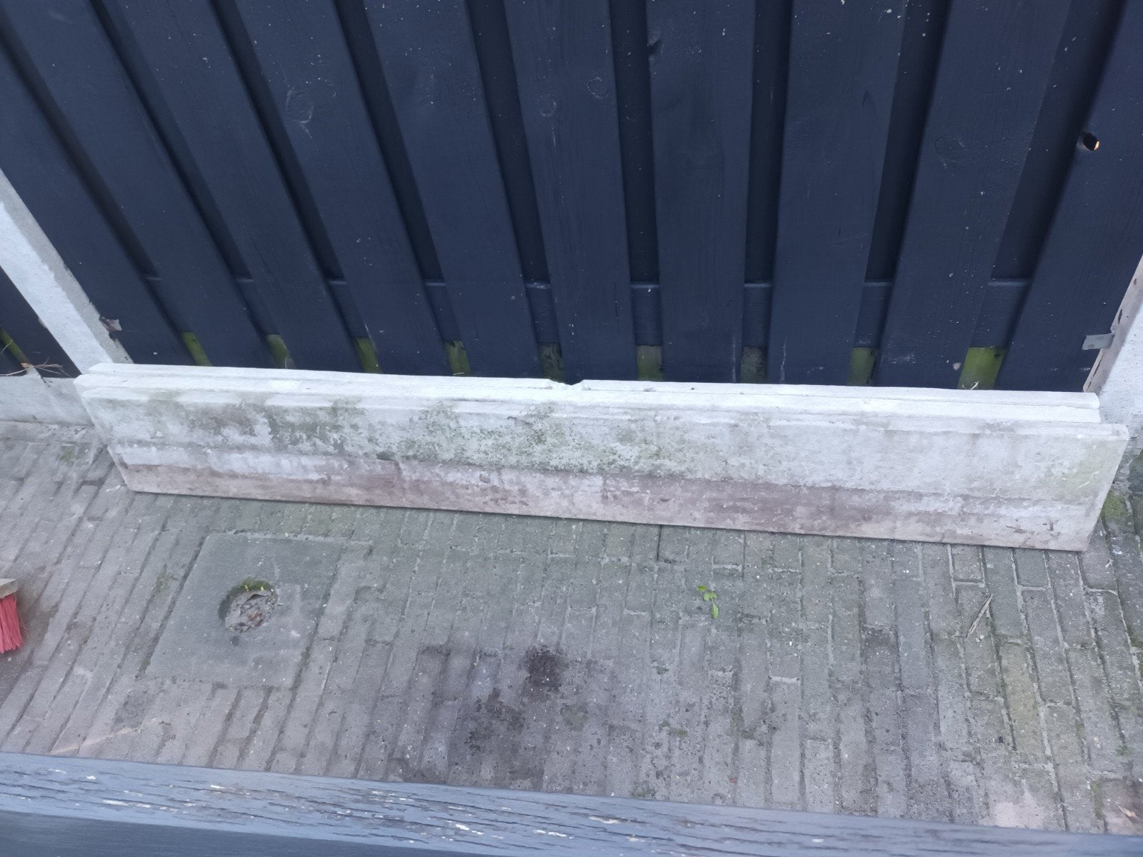 3 onderbetonplaten voor schutting, Tuin en Terras, Ophalen, Overige materialen, Gebruikt, Minder dan 3 meter