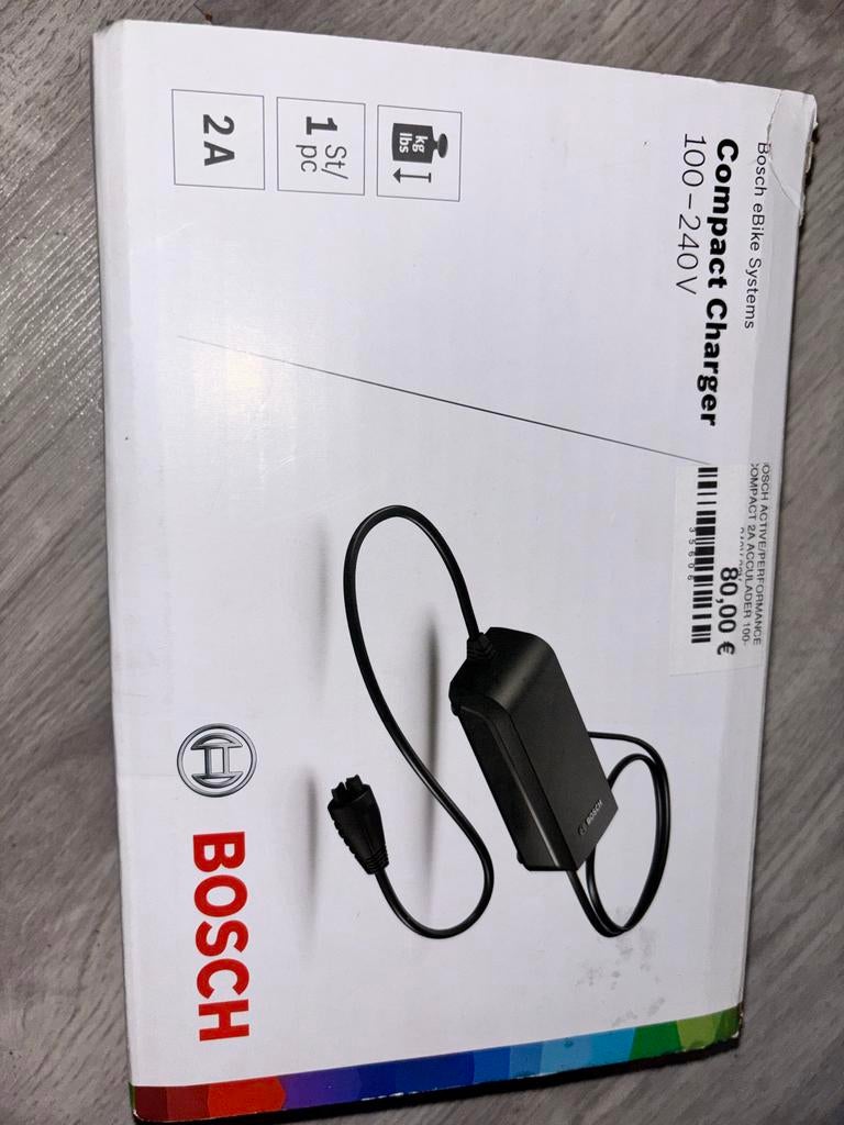 Bosch Compact Charger 100-240V E-bike Acculader 2A, Ophalen of Verzenden, Gebruikt