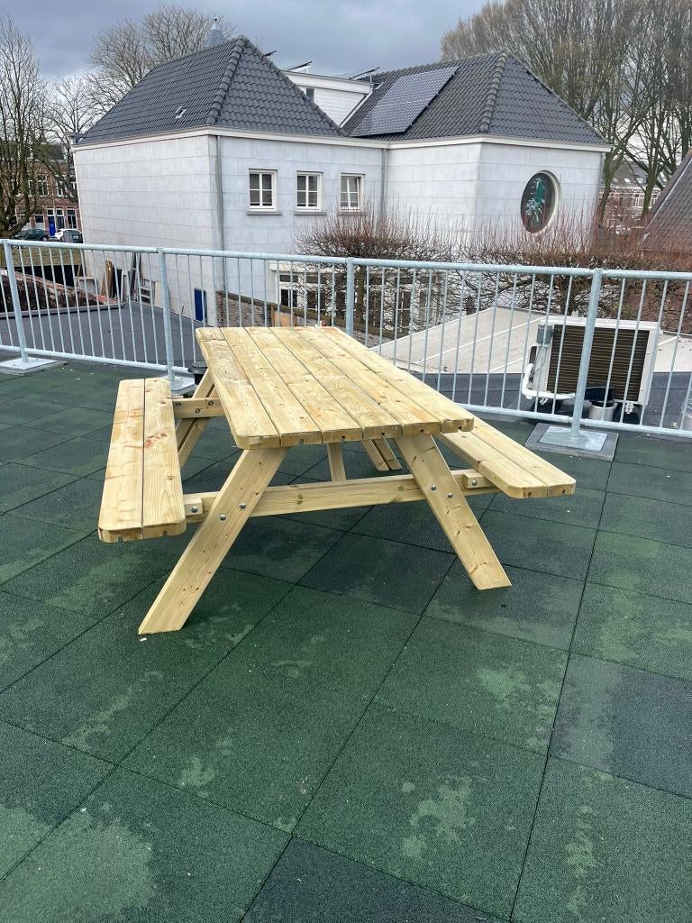 prachtige Sterke picknicktafels, Tuin en Terras, Picknicktafels, Zo goed als nieuw, Rechthoekig, Hout, Inklapbaar, Ophalen of Verzenden