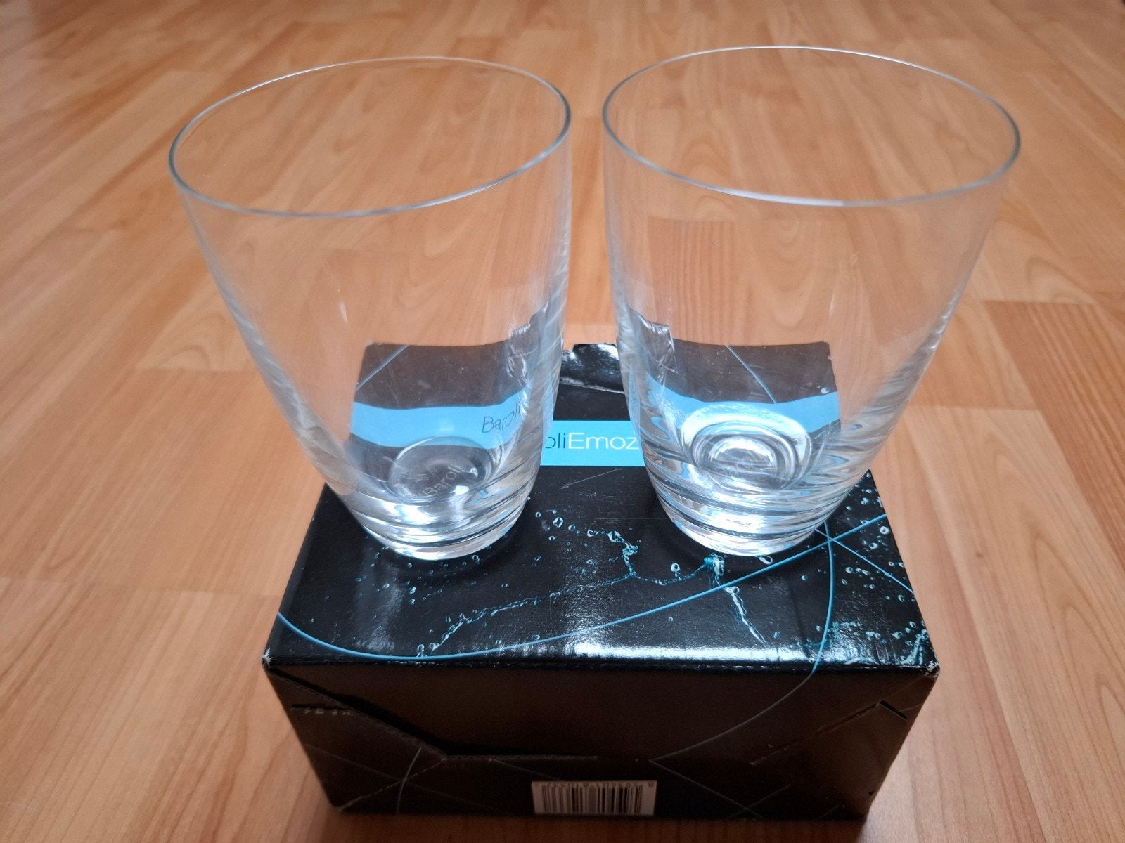 Baroli Emozione kristallen waterglazen (Set van 2), Glas of Glazen, Overige merken, Nieuw, Ophalen of Verzenden