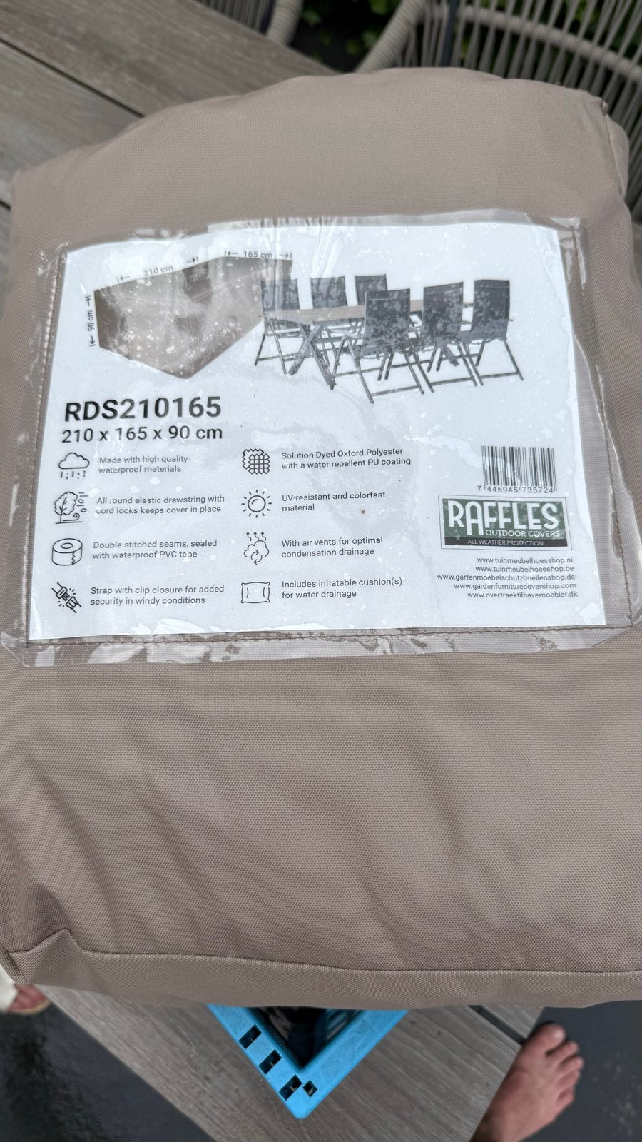 Raffles Tuinmeubelhoes 210x165x90 cm - Zo goed als nieuw, Verzenden, Zo goed als nieuw