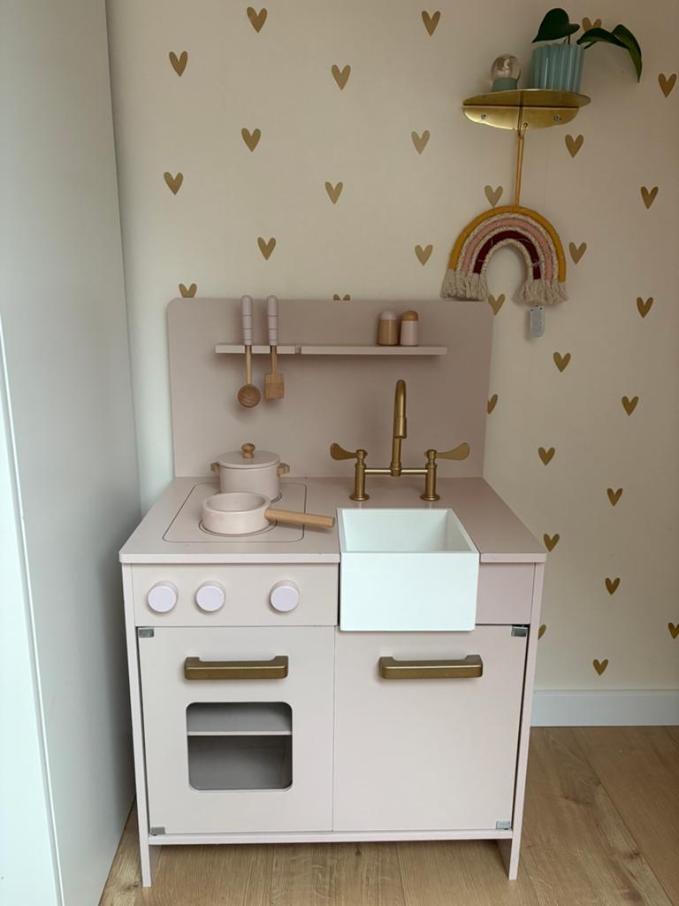 Petit Amélie Speelkeuken hout roze, Ophalen, Zo goed als nieuw, Hout, Speelkeuken