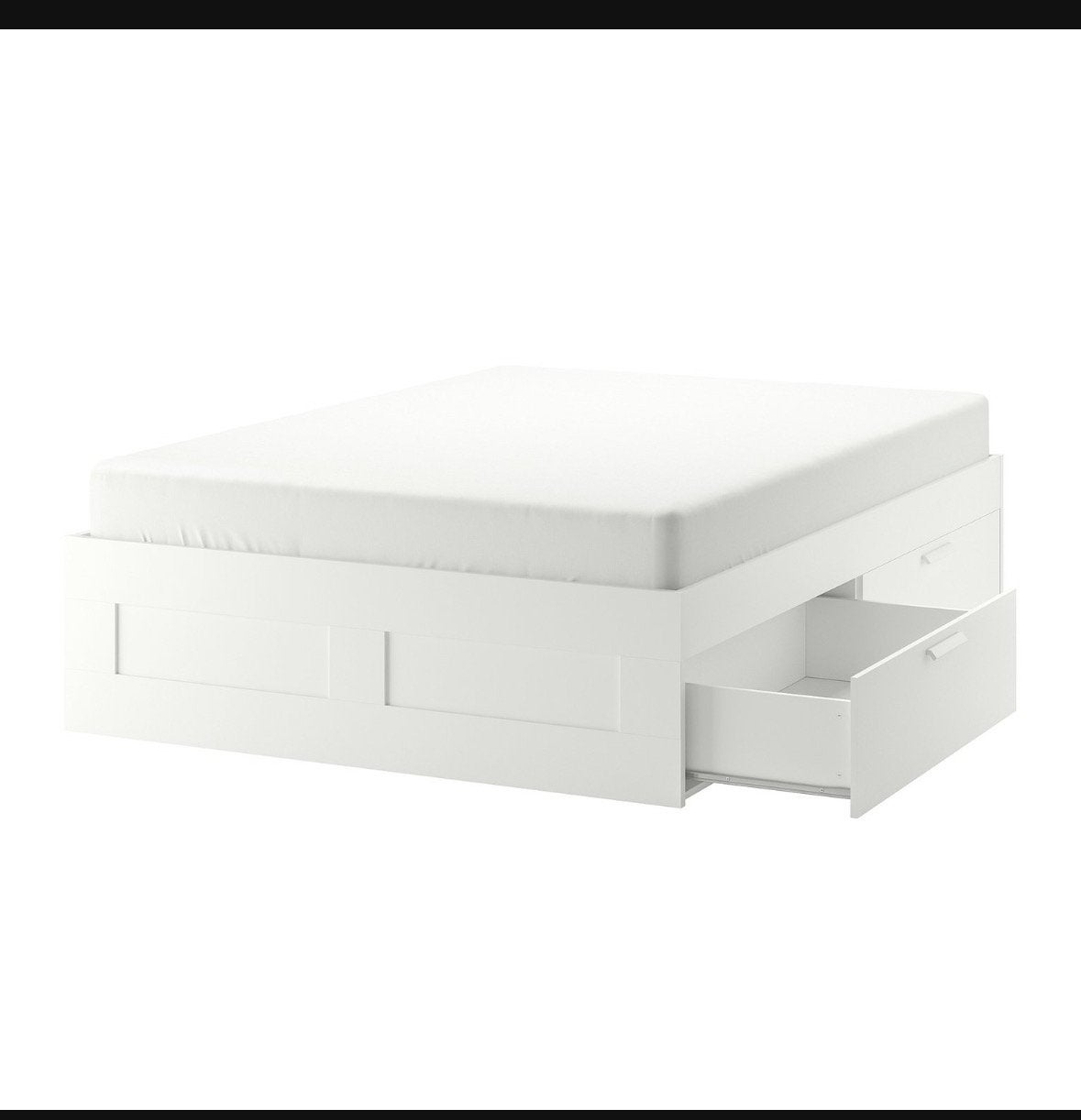 Brimnes bed IKEA - 140cm - 200cm, Ophalen, Wit, Tweepersoons, 140 cm