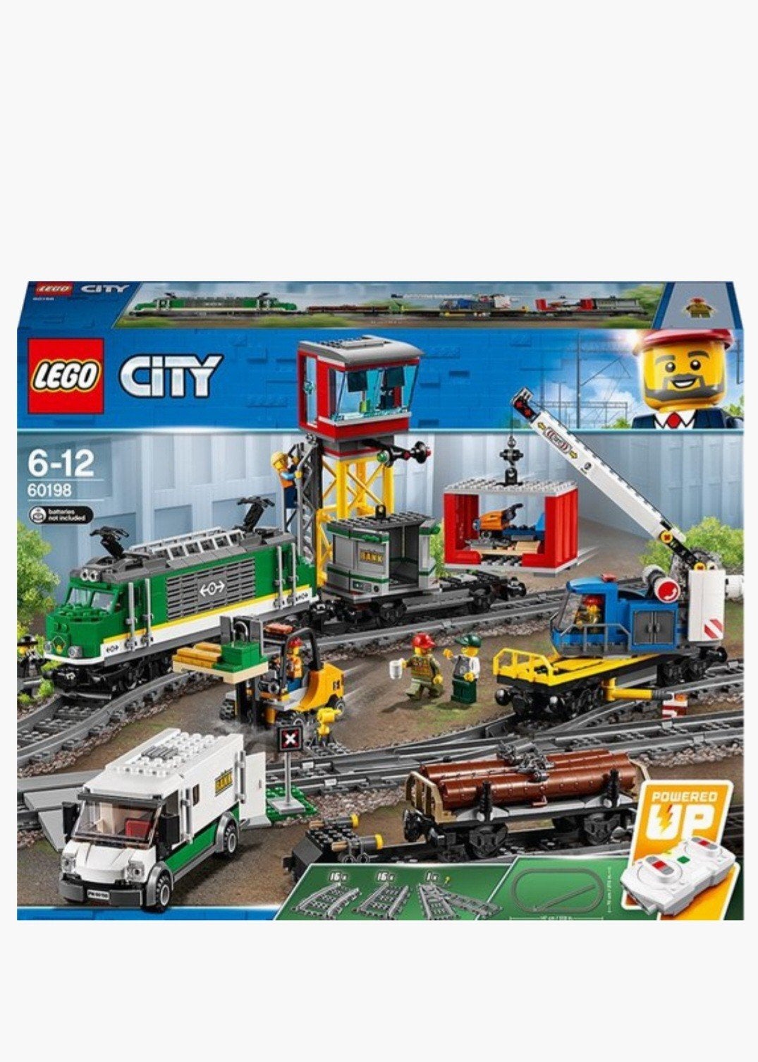 Lego City Vrachttrein 60198 met instructies, Lego, Compleet, Ophalen of Verzenden, Complete set