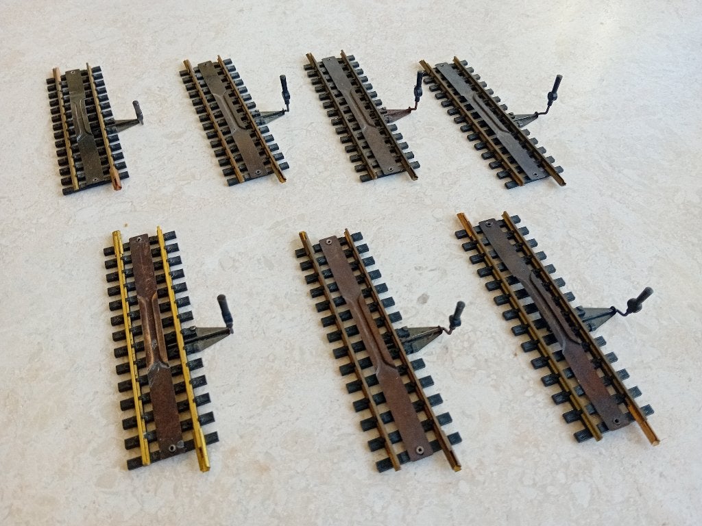 H0#420 Fleischmann 6011 ~ 1700/2-a Hand ontkoppelrail., Gebruikt, Gelijkstroom, Fleischmann, Rails