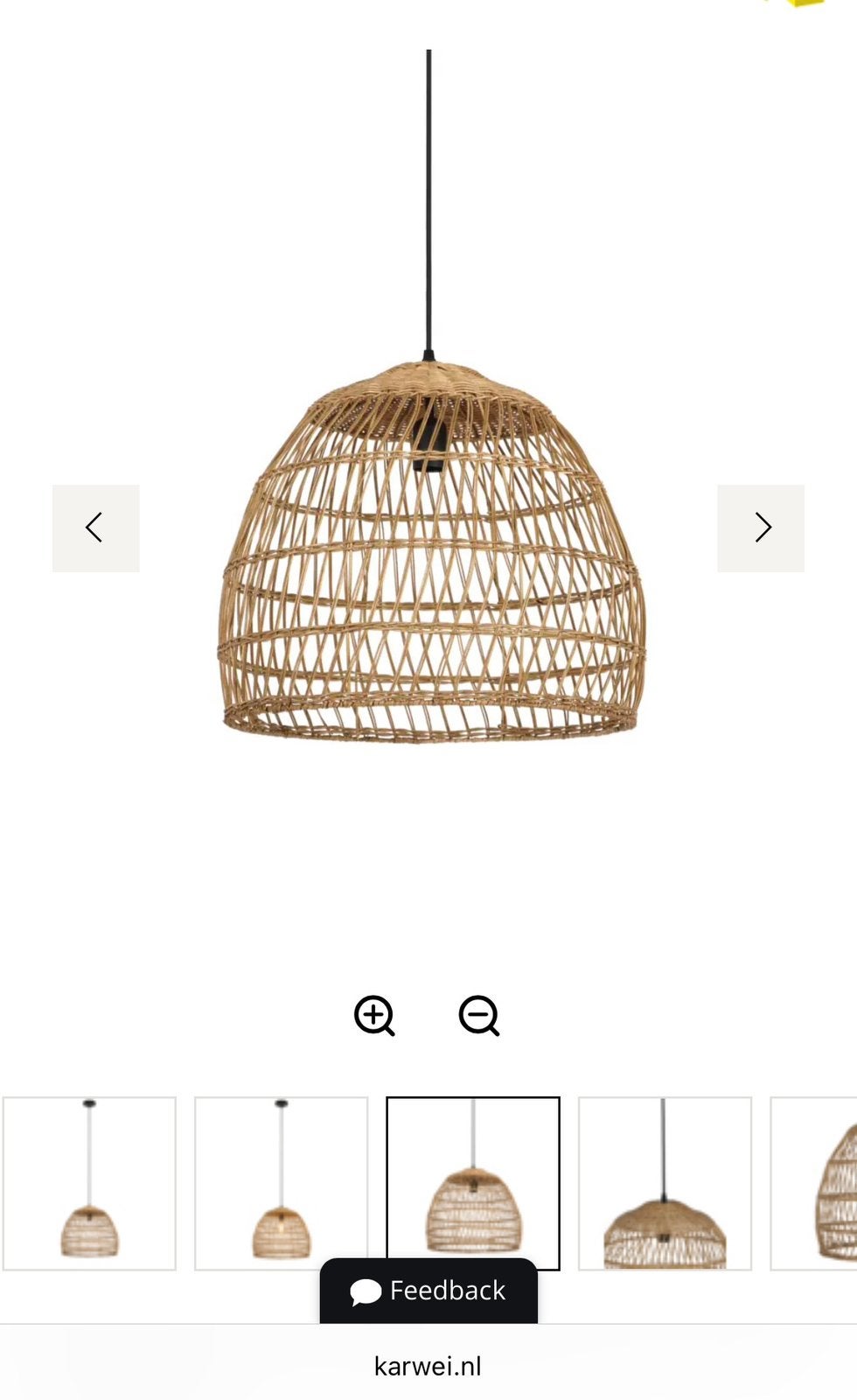 Hanglamp, Ophalen of Verzenden, Zo goed als nieuw, Minder dan 50 cm