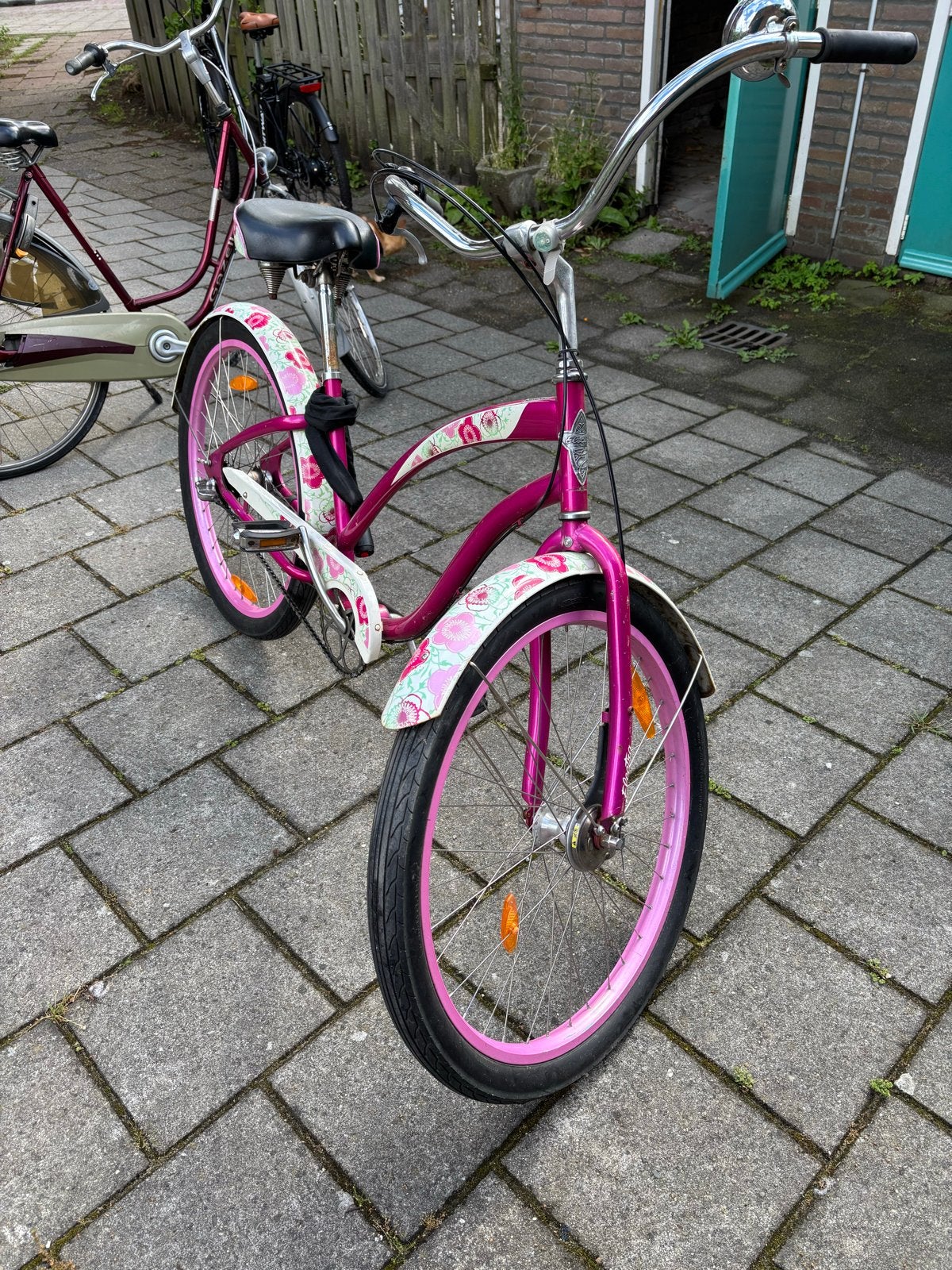 Roze 26 inch Beach Cruiser Fiets, Ophalen, Gebruikt, Staal, Cruiser
