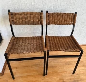 Set 2 Martin Visser SE05 Spectrum eetkamerstoelen pitriet, Huis en Inrichting, Ophalen, Gebruikt, Twee, Zwart