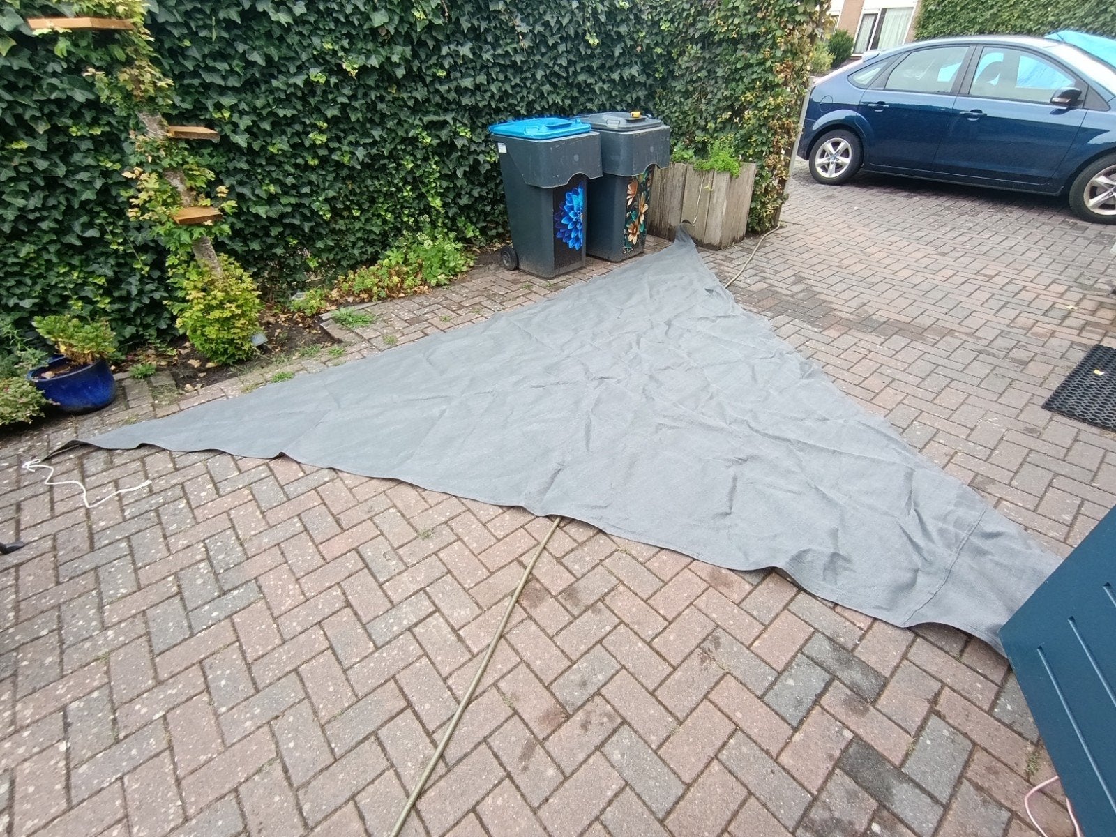 Schaduwdoek Grijs 5*5*5, Ophalen, Zo goed als nieuw