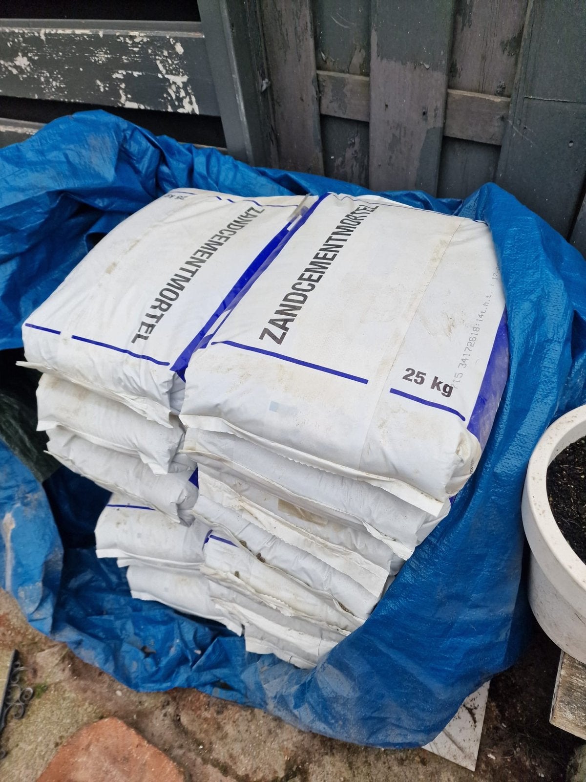 18 zakken zandcementmortel 25kg, Ophalen, Nieuw, Overige typen