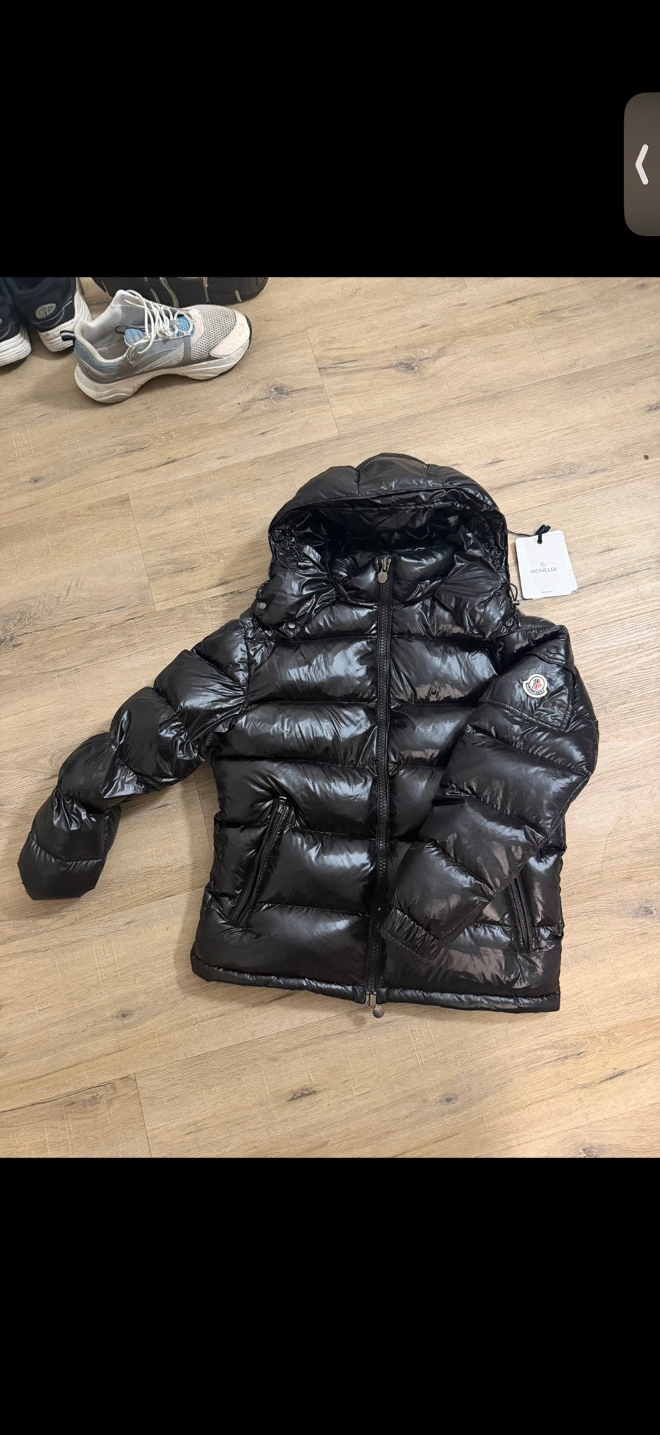Moncler Maya Jacket Zwart - Maat 2 (M), Kleding | Heren, Jassen | Winter, Ophalen of Verzenden, Zo goed als nieuw, Maat 48/50 (M)