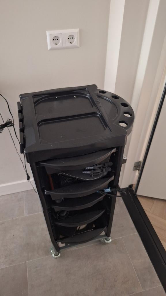 Kappers trolley met lades en wielen, Ophalen, Gebruikt