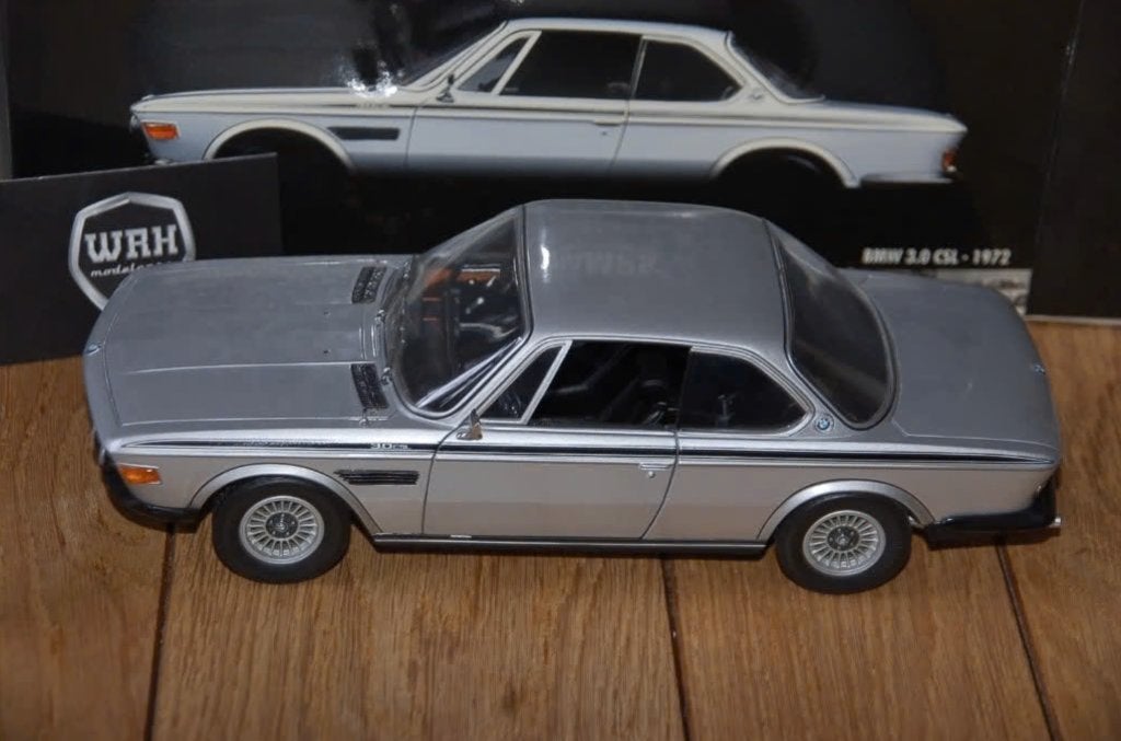 1:18 BMW 3.0 CSL E9 silver Minichamps diecast in box WRH, Hobby en Vrije tijd, Verzenden, Zo goed als nieuw, Auto, MiniChamps