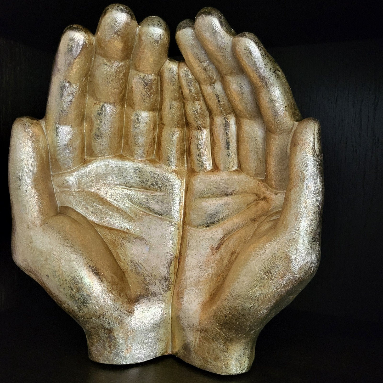 Richmond sculptuur twee handen goud - zo goed als nieuw, Ophalen of Verzenden