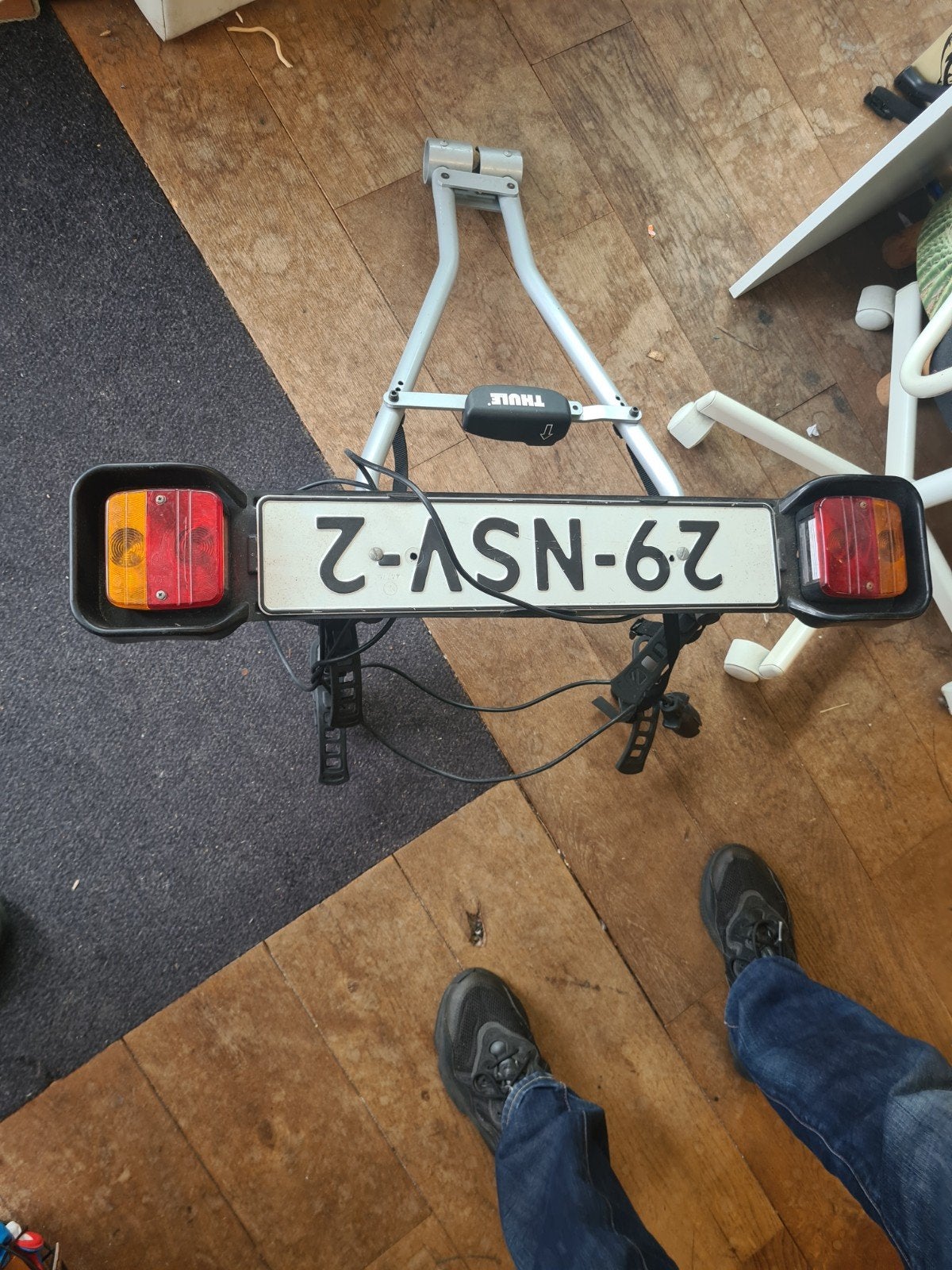 Lichte Thule aluminium fietsendrager, Achterklepdrager, Gebruikt, Ophalen of Verzenden, Thule