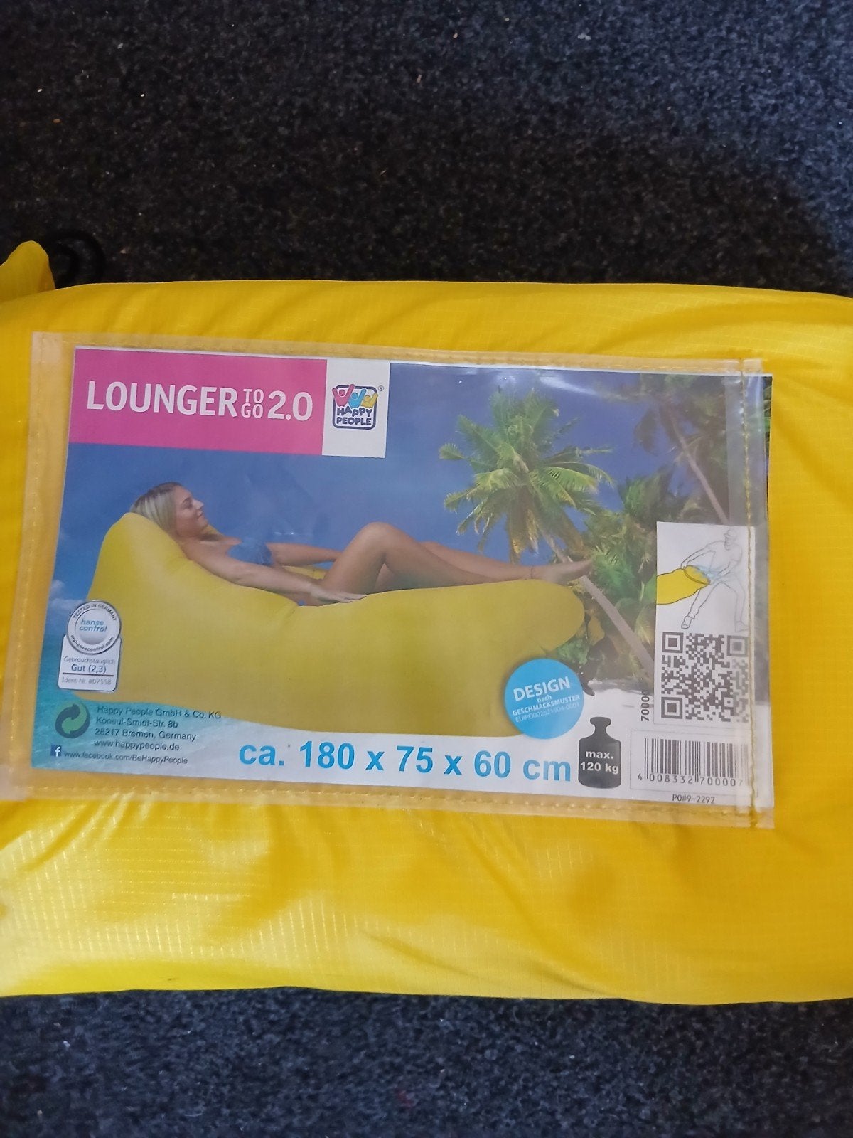 Lounger to go: Opblaasbare Zitzak voor Tuin en Reizen, Ophalen of Verzenden, Nieuw