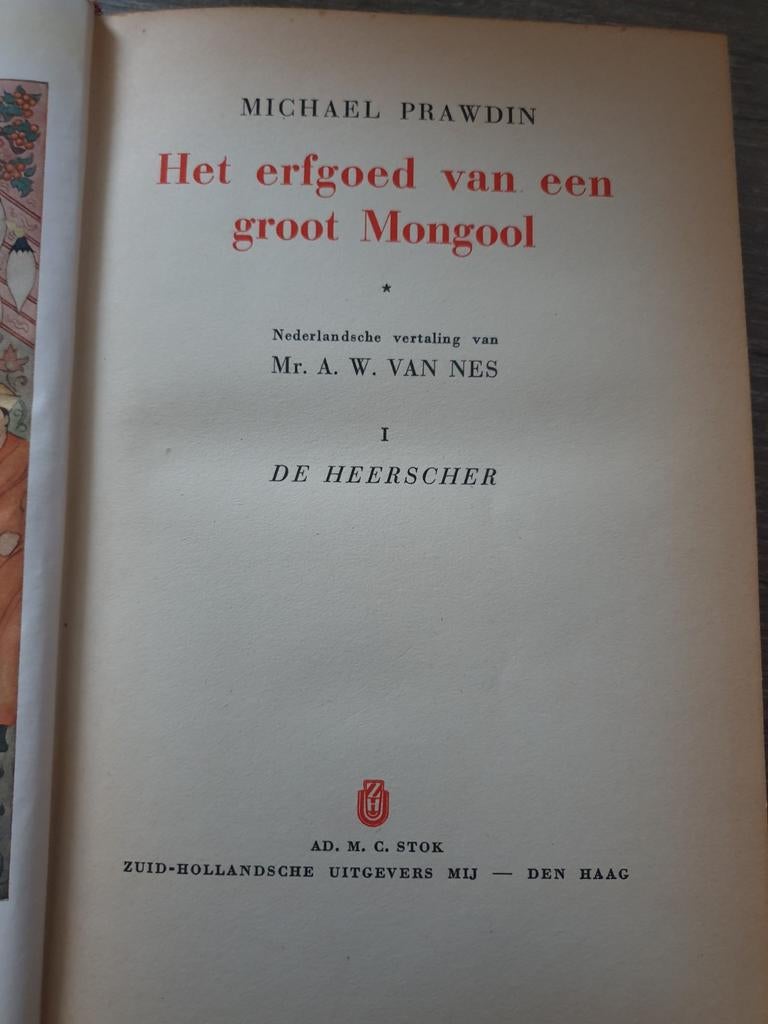 Het erfgoed van een groot Mongool - Michael Prawdin, Ophalen of Verzenden, Gelezen, Michael Prawdin