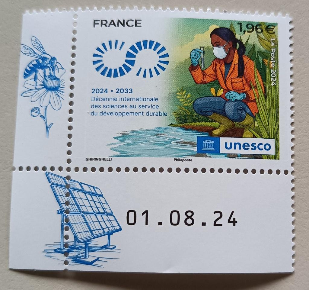 Frankrijk 2024 Unesco ntern  Wetenschap Duurzame Ontwi, Ophalen of Verzenden, Postfris