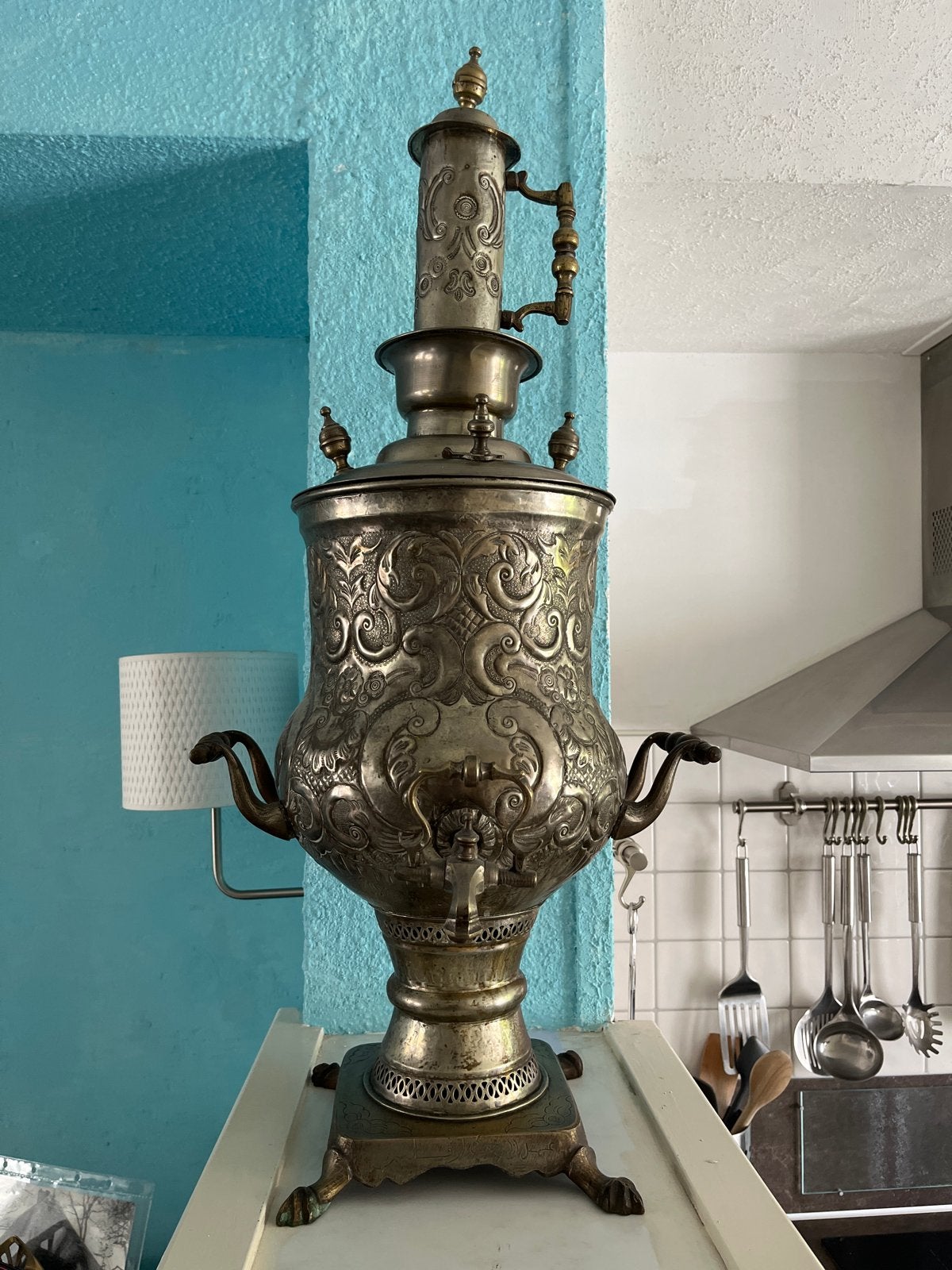 Antieke Samovar - Prachtig Gedetailleerd, Ophalen of Verzenden