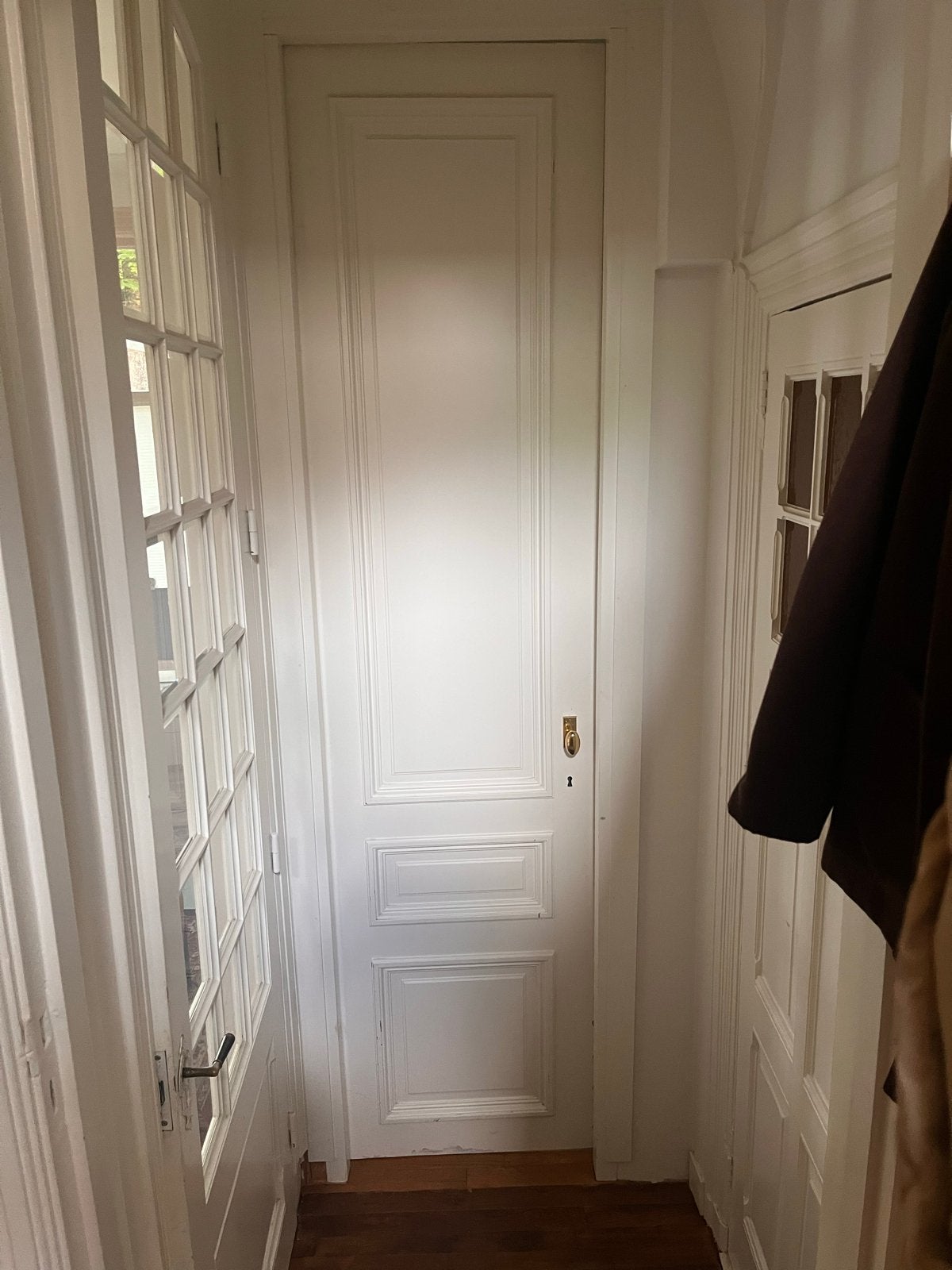 Antieke Franse kasteeldeur RAL9010 - 70x276 cm, Doe-het-zelf en Verbouw, Ophalen, Gebruikt, Minder dan 80 cm, 215 cm of meer