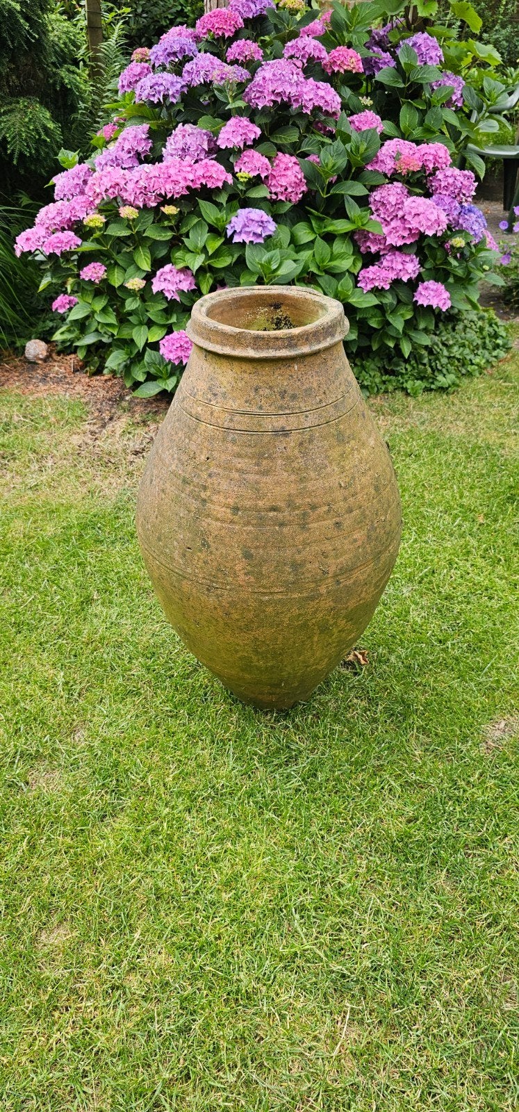 Antieke terracotta amfora - 72cm hoog, 40cm diep, Ophalen