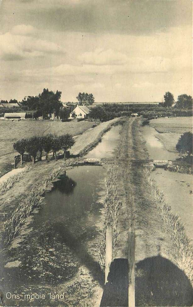 304-012-001 Vlist ZH Polderlandschap Ons mooie land, Ophalen of Verzenden, Voor 1920, Zuid-Holland