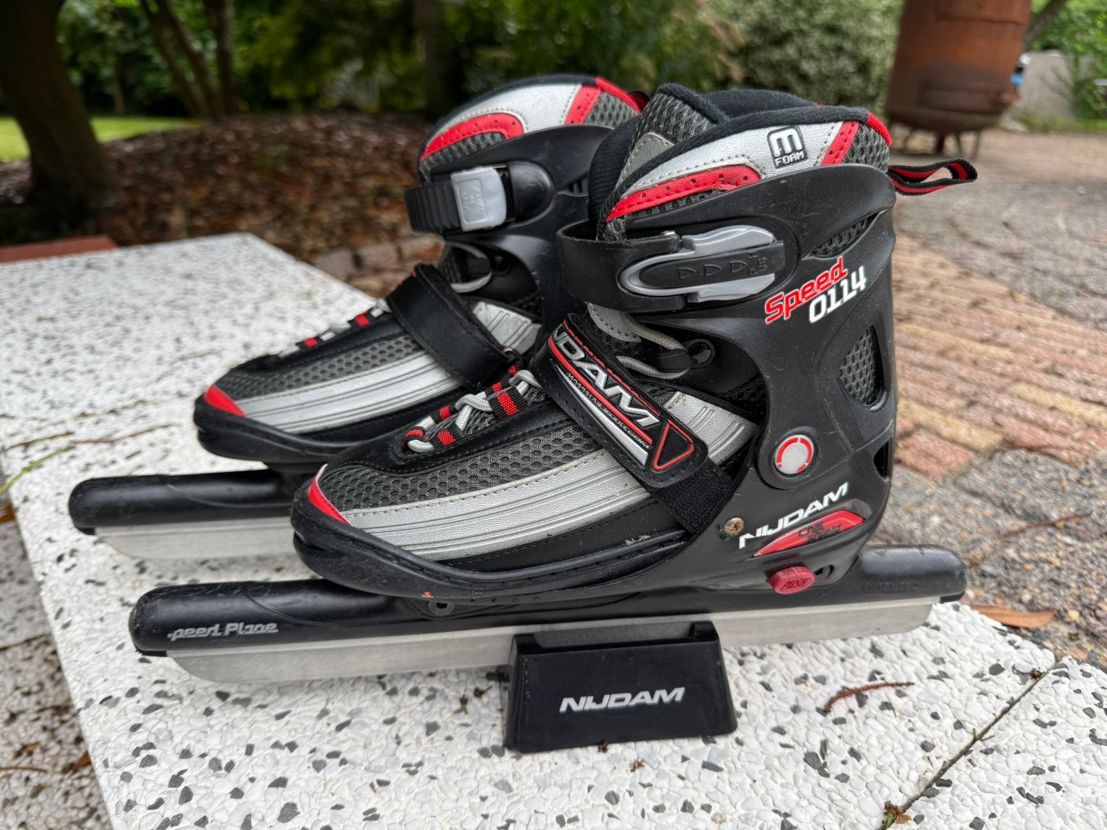 Nijdam verstelbare kinder combinoren / schaatsen met 34 - 37, Ophalen of Verzenden, Zo goed als nieuw, Combinoren, Nijdam