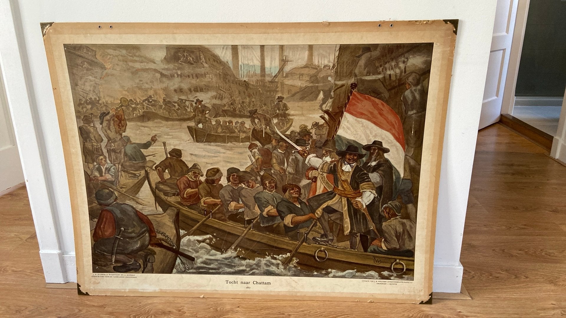 Zeer grote schoolplaat Tocht naar Chattam 1667, Ophalen, Geschiedenis