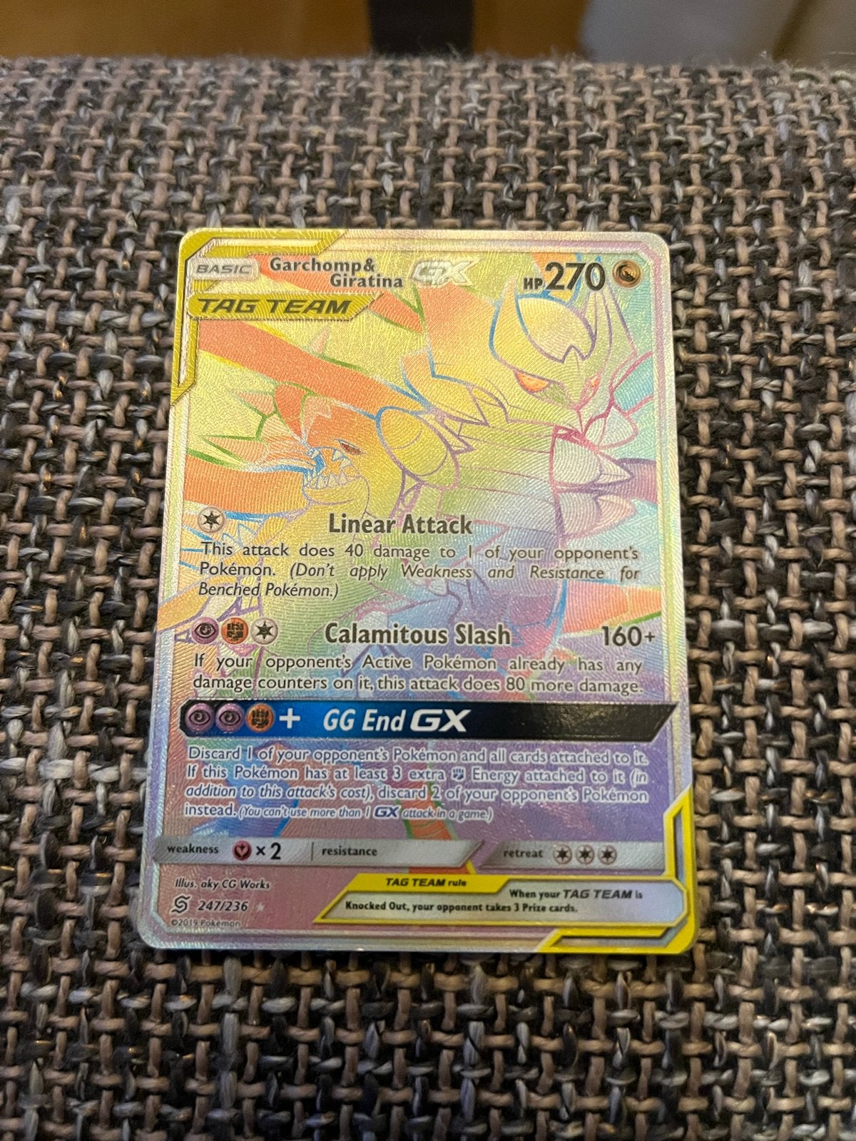 Garchomp & Giratina GX TAG TEAM Pokémon Kaart (Foil), Hobby en Vrije tijd, Verzamelkaartspellen | Pokémon, Ophalen of Verzenden