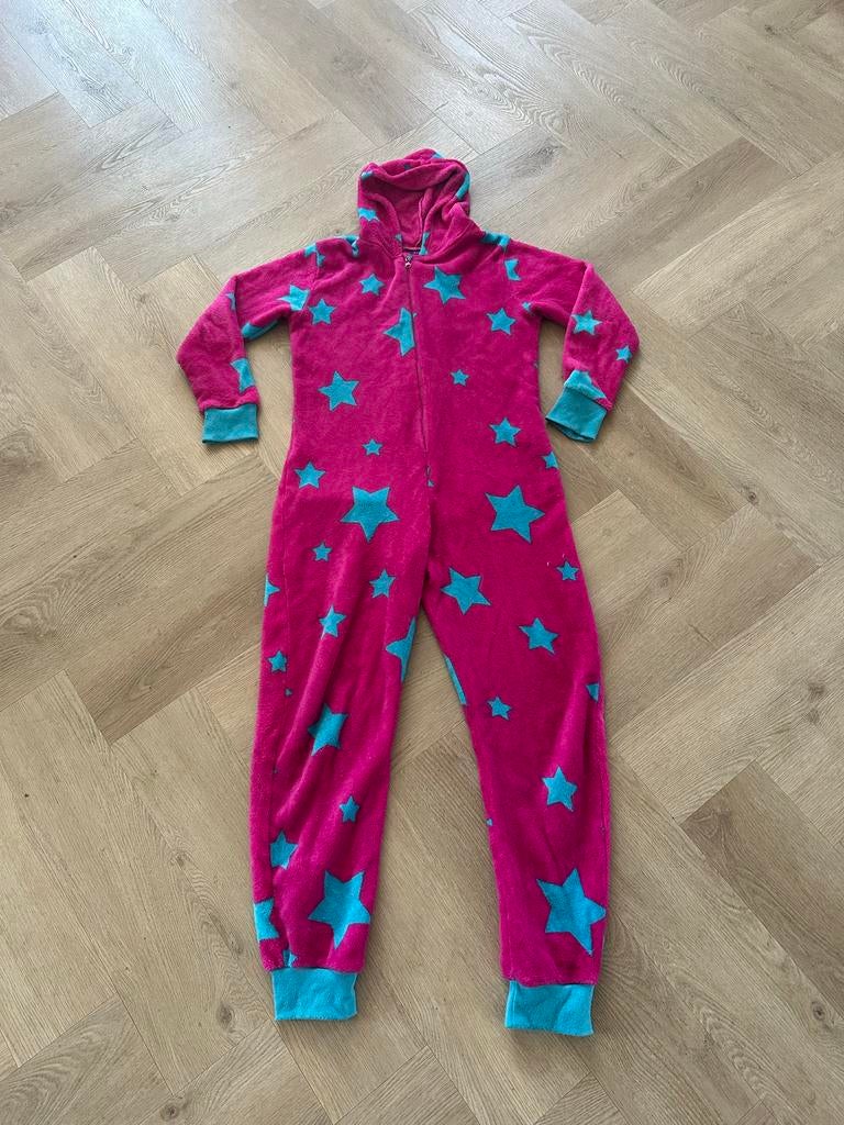 Onesie roze met blauwe sterren maat 170/176, Ophalen of Verzenden, Gebruikt, Jongen of Meisje, Nacht- of Onderkleding