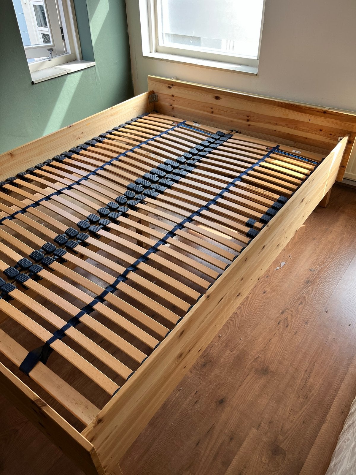 Houten bedframe met lattenbodem - 140x200 cm, Huis en Inrichting, Ophalen, Gebruikt, Overige kleuren, Tweepersoons