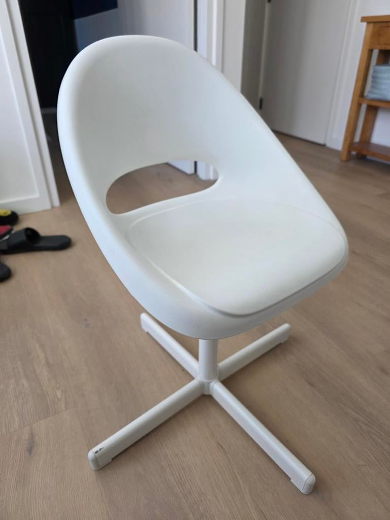 IKEA draaibare stoel, in hoogte verstelbaar, Ophalen, Gebruikt, Modern, Scandinavisch, Wit
