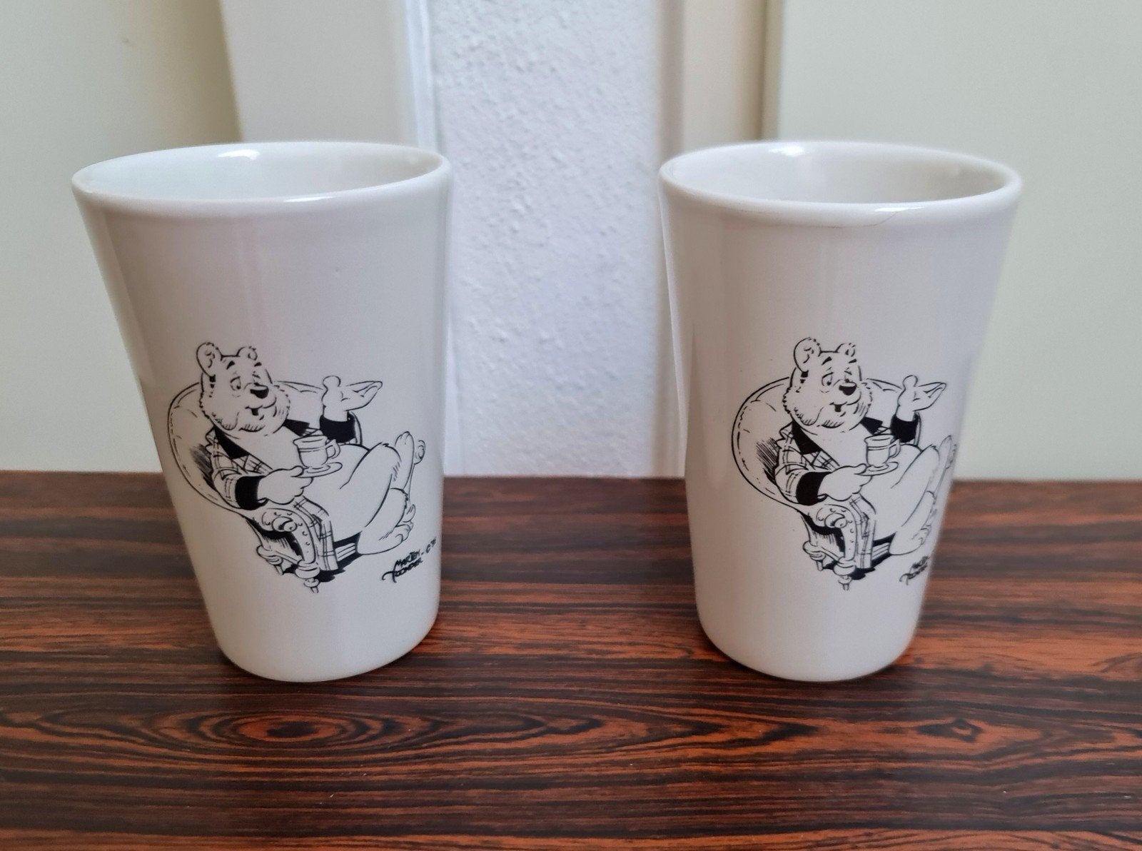Set vintage Olivier B. Bommel mokken Marten Toonder '95 mooi, Verzamelen, Ophalen, Olivier B, Bommel en Tom Poes, Gebruikt, Gebruiksvoorwerp