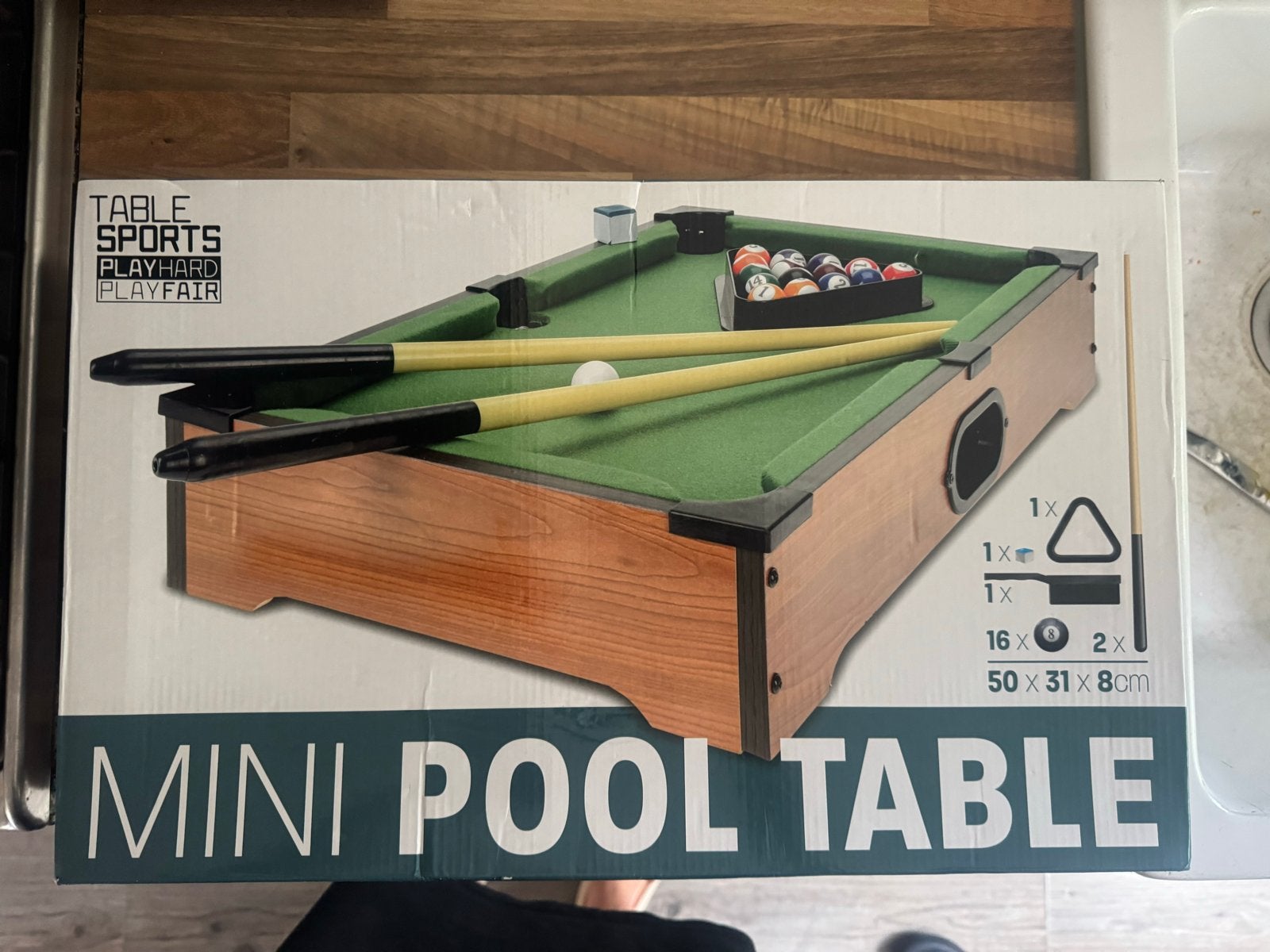 Mini Pooltafel - Draagbaar Tafelmodel, Ophalen of Verzenden, Nieuw, Pooltafel