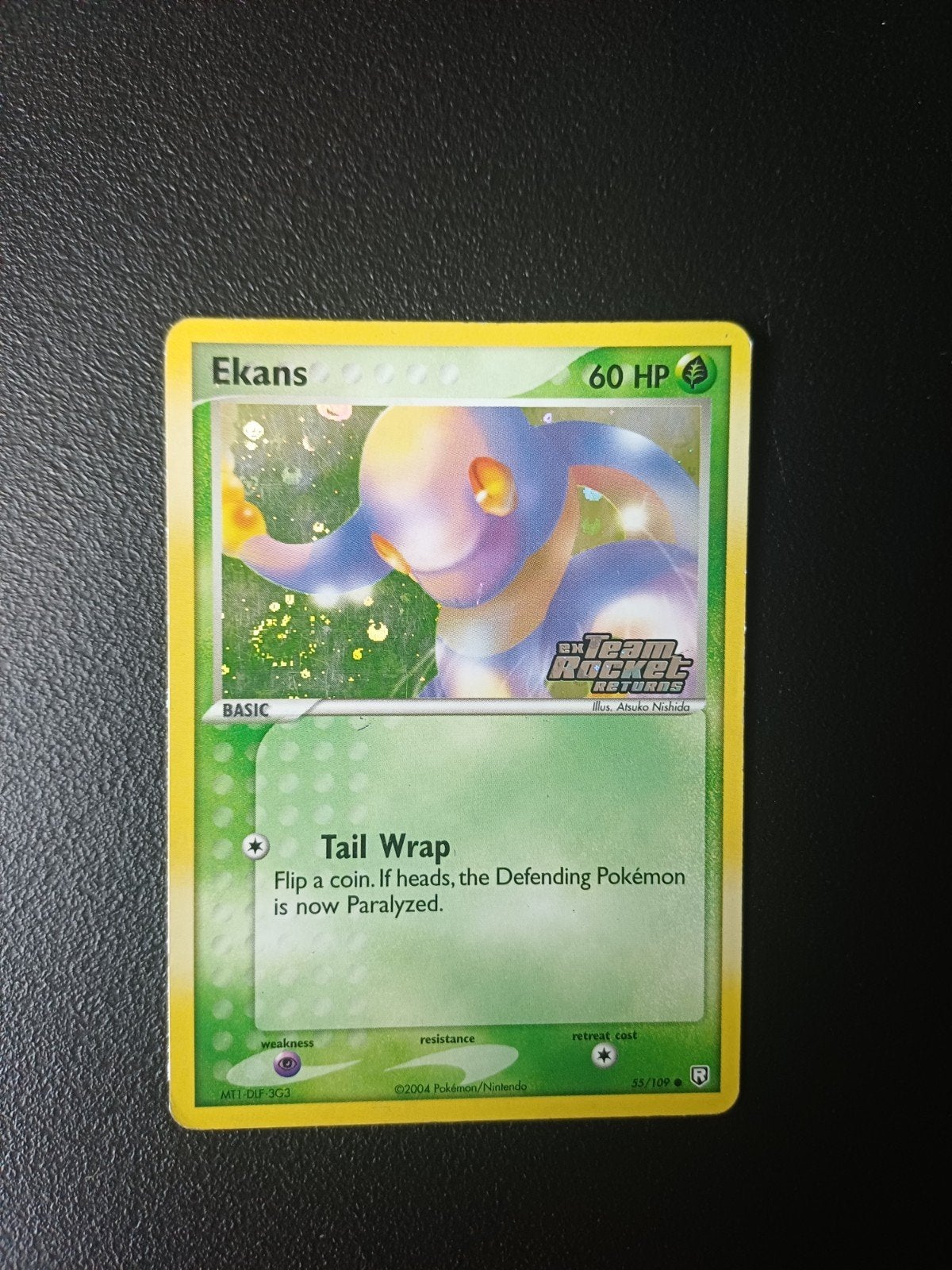 Ekans stamped #55 Team Rocket Returns, Verzenden, Zo goed als nieuw, Losse kaart, Foil
