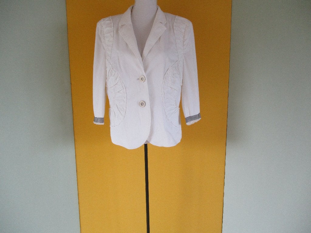 Blacky Dress Berlin jasje maat 44 (made in Ukraine)., Verzenden, Wit, Maat 42/44 (L), Zo goed als nieuw