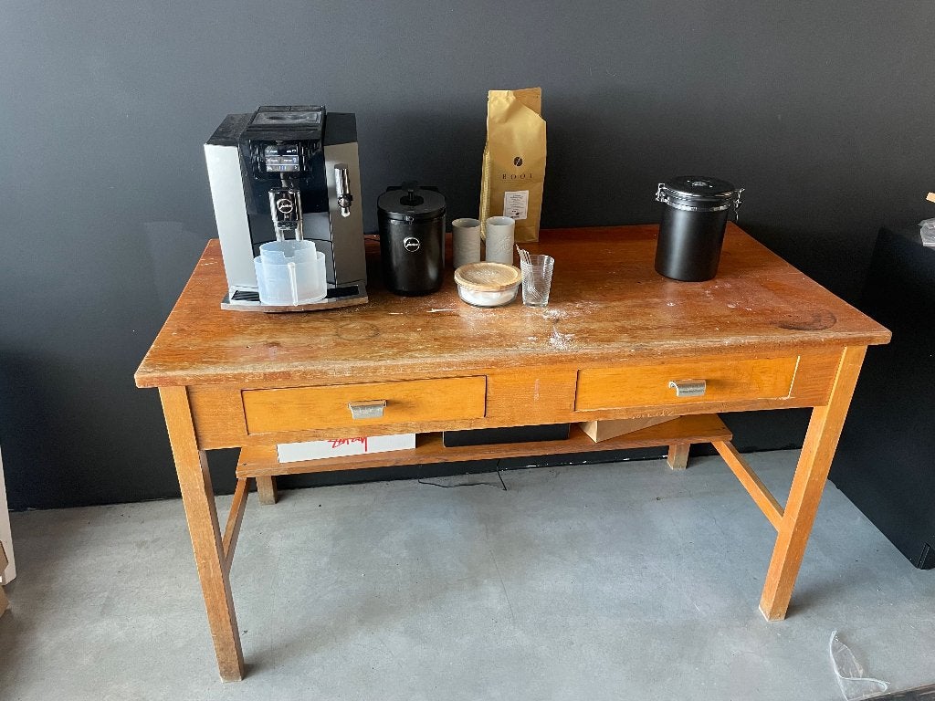bureau koffietafel tafel, Ophalen, Gebruikt, Hout, Schoolbureau