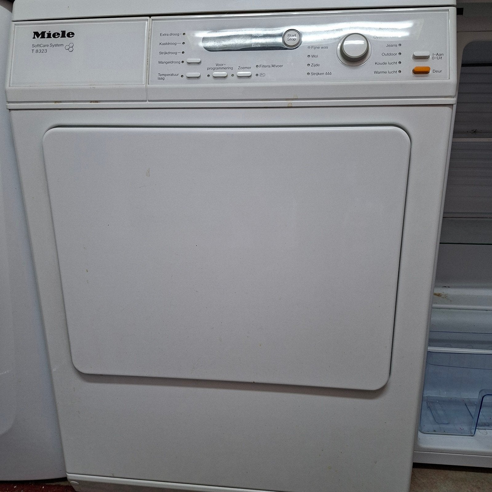 Miele SoftCare System T 8323 Wasdroger, Ophalen, 6 tot 8 kg, Gebruikt, Luchtafvoer