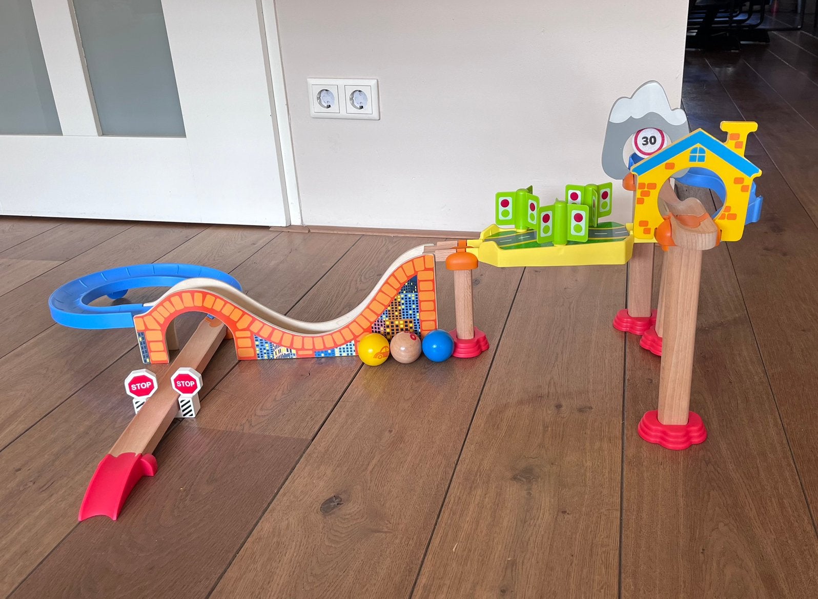 Playtive houten knikkerbaan, Ophalen, Zo goed als nieuw, Handmatig, Overige merken