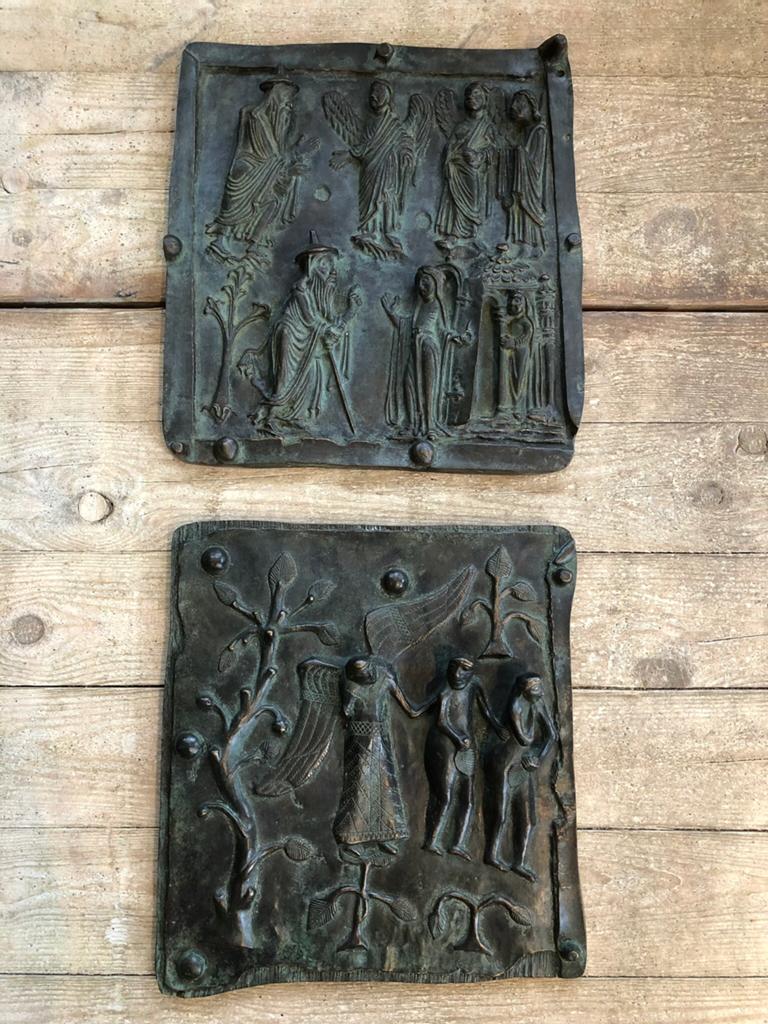 Kerk brons reliëf wanddecoratie religieus Italië kunst, Ophalen