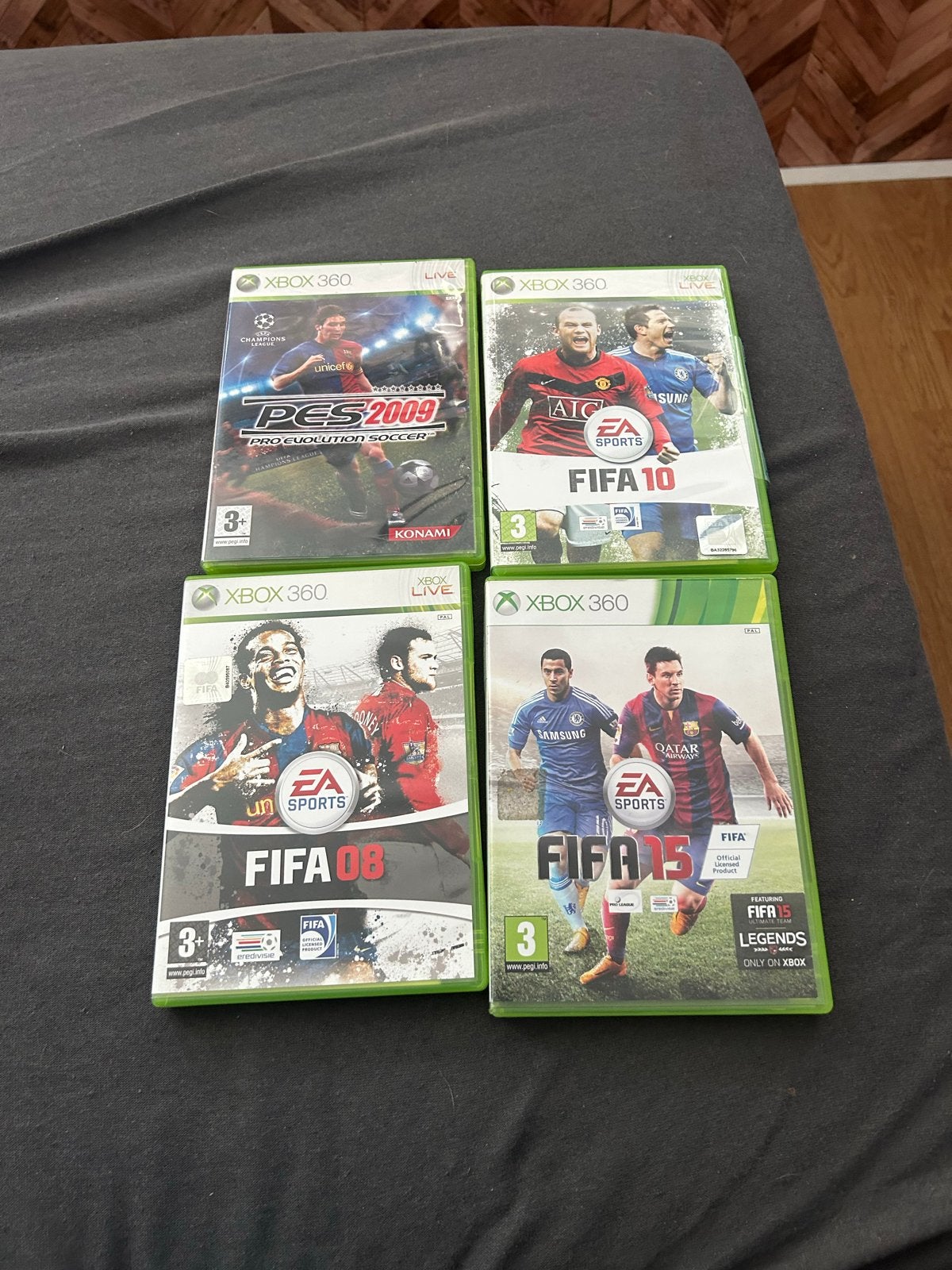 Xbox 360 voetbalgames: FIFA 08, FIFA 10, FIFA 15, PES 2009, Spelcomputers en Games, Games | Xbox 360, Gebruikt, Ophalen of Verzenden