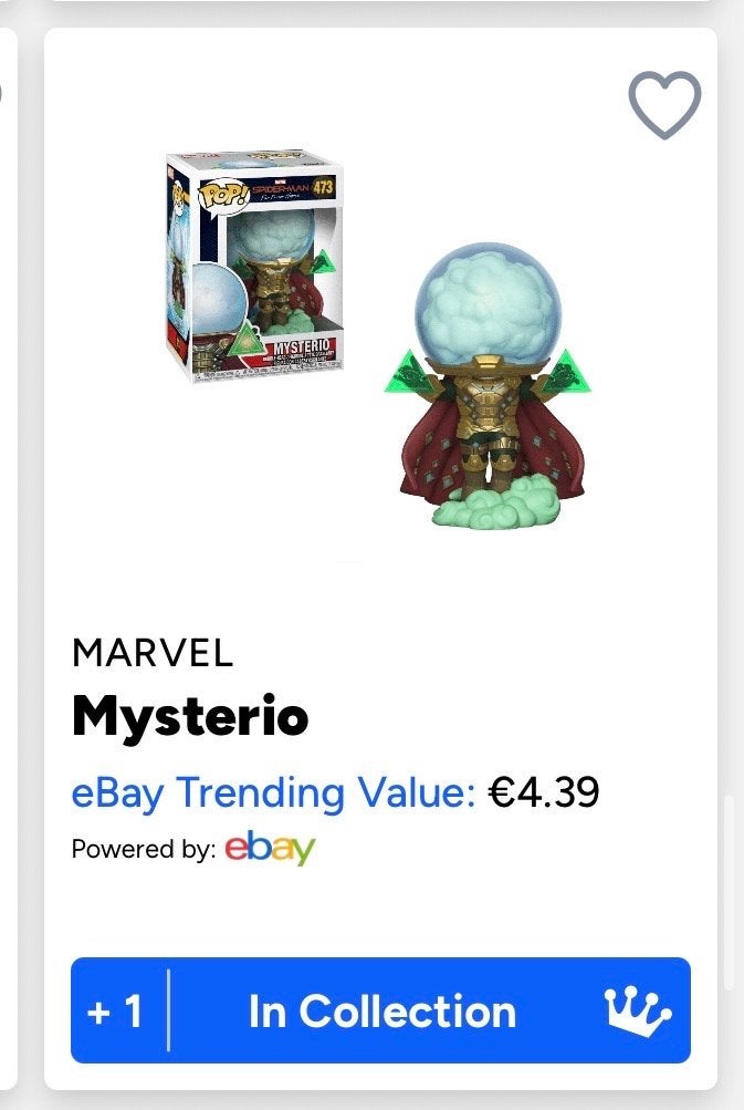 Funko Pop! Marvel Mysterio #473 - Spider-Man Far From Home, Ophalen of Verzenden, Zo goed als nieuw