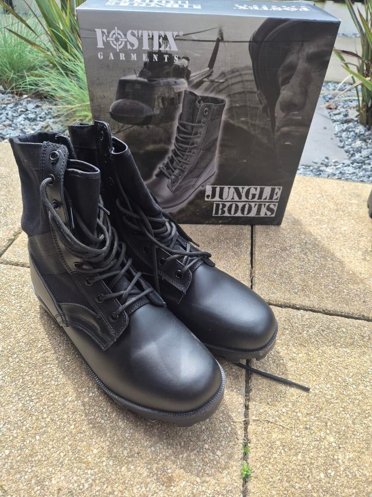 Fostex Jungle Legerkisten Zwart Maat 45, Ophalen of Verzenden, Zo goed als nieuw, Zwart, Boots